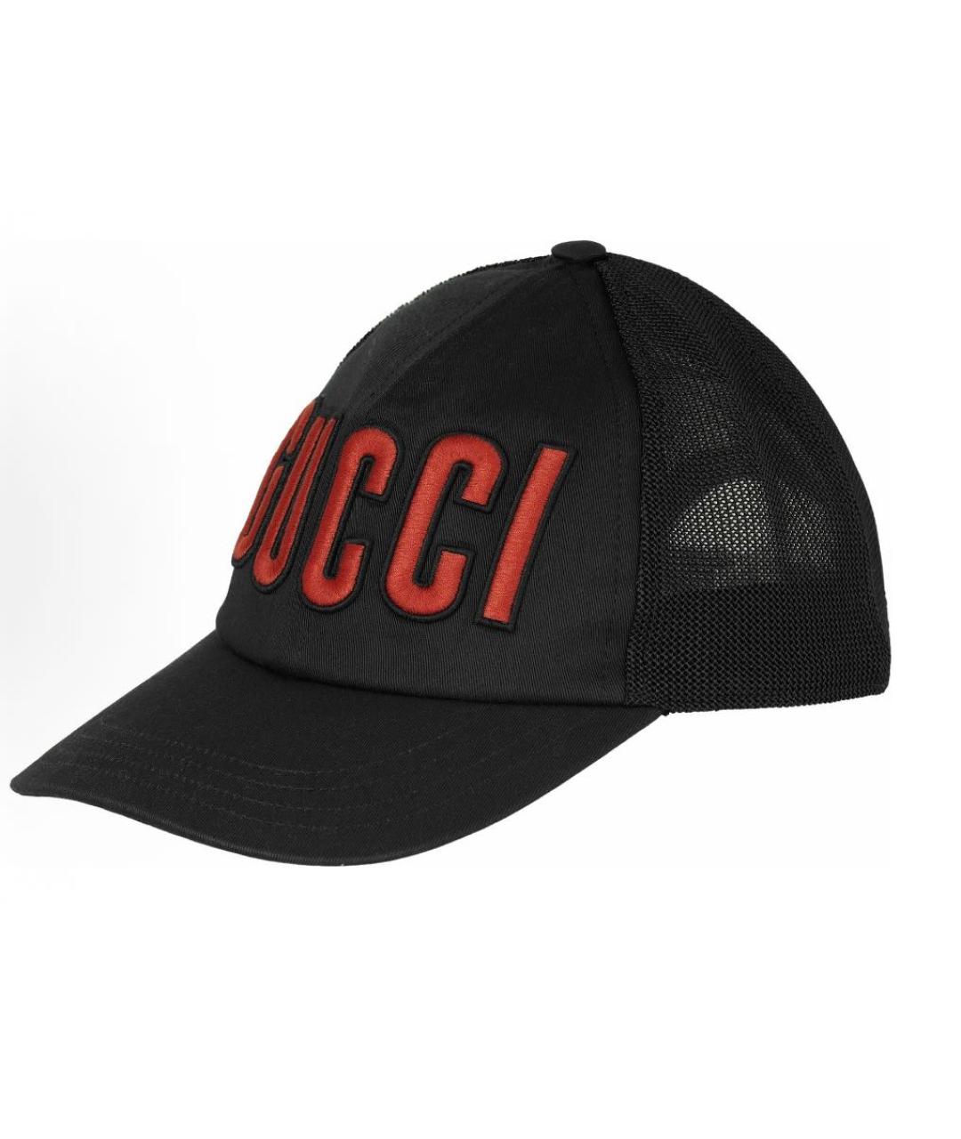 GUCCI Черная хлопковая кепка, фото 5