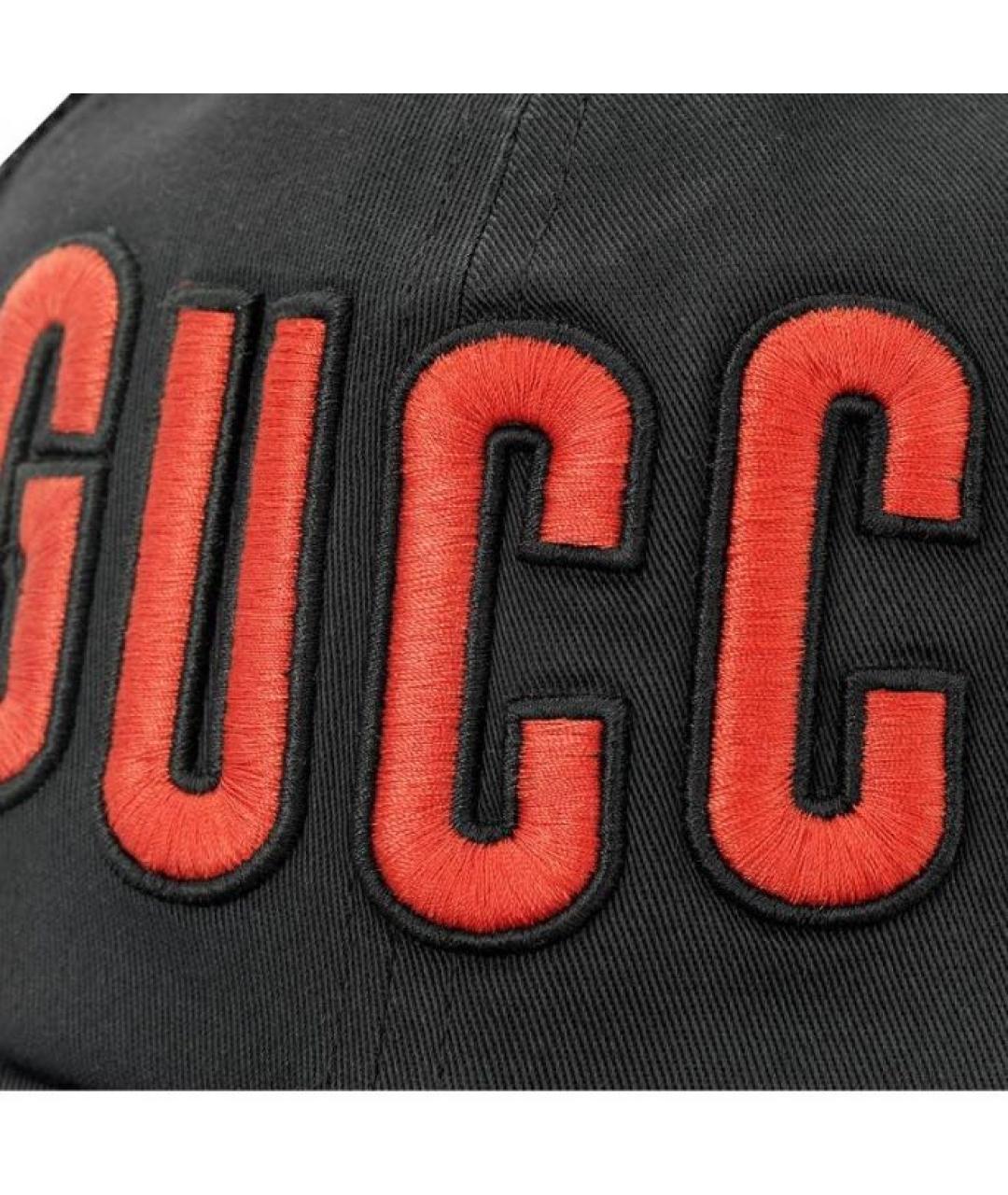 GUCCI Черная хлопковая кепка, фото 4