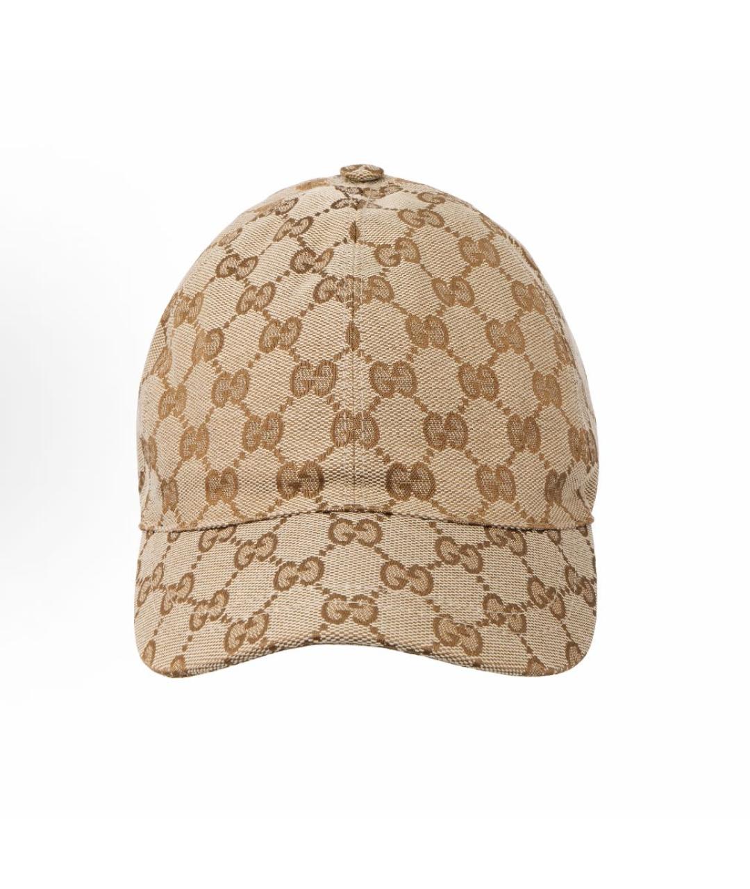 GUCCI Бежевая хлопковая кепка, фото 6