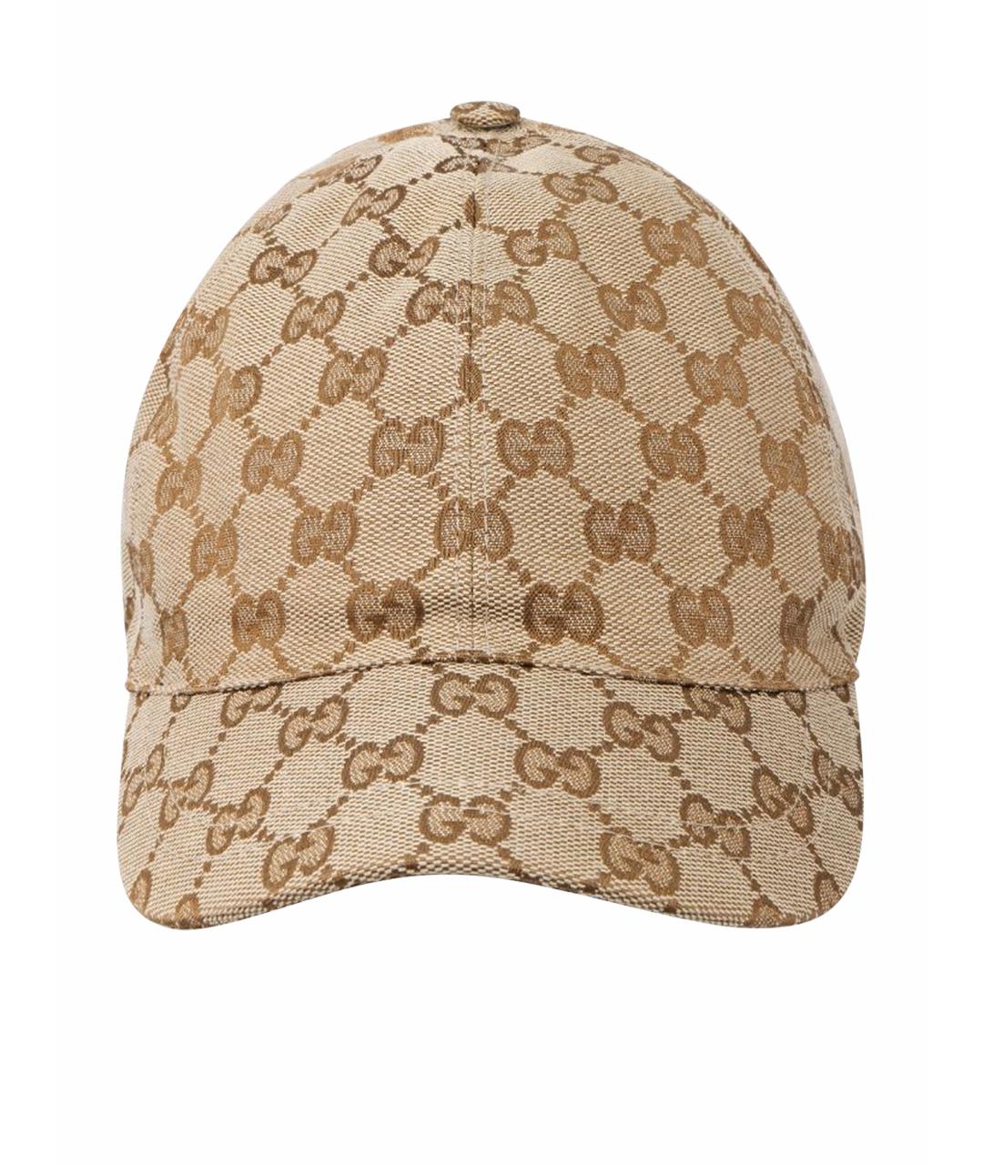 GUCCI Бежевая хлопковая кепка, фото 1