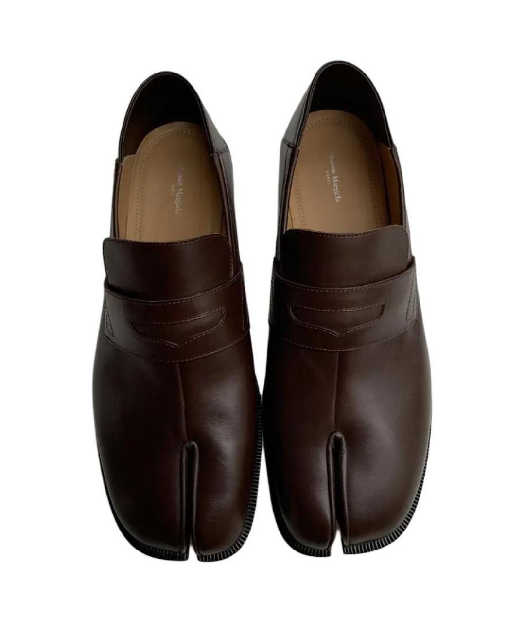 MAISON MARGIELA Коричневые кожаные брогги и оксфорды, фото 4