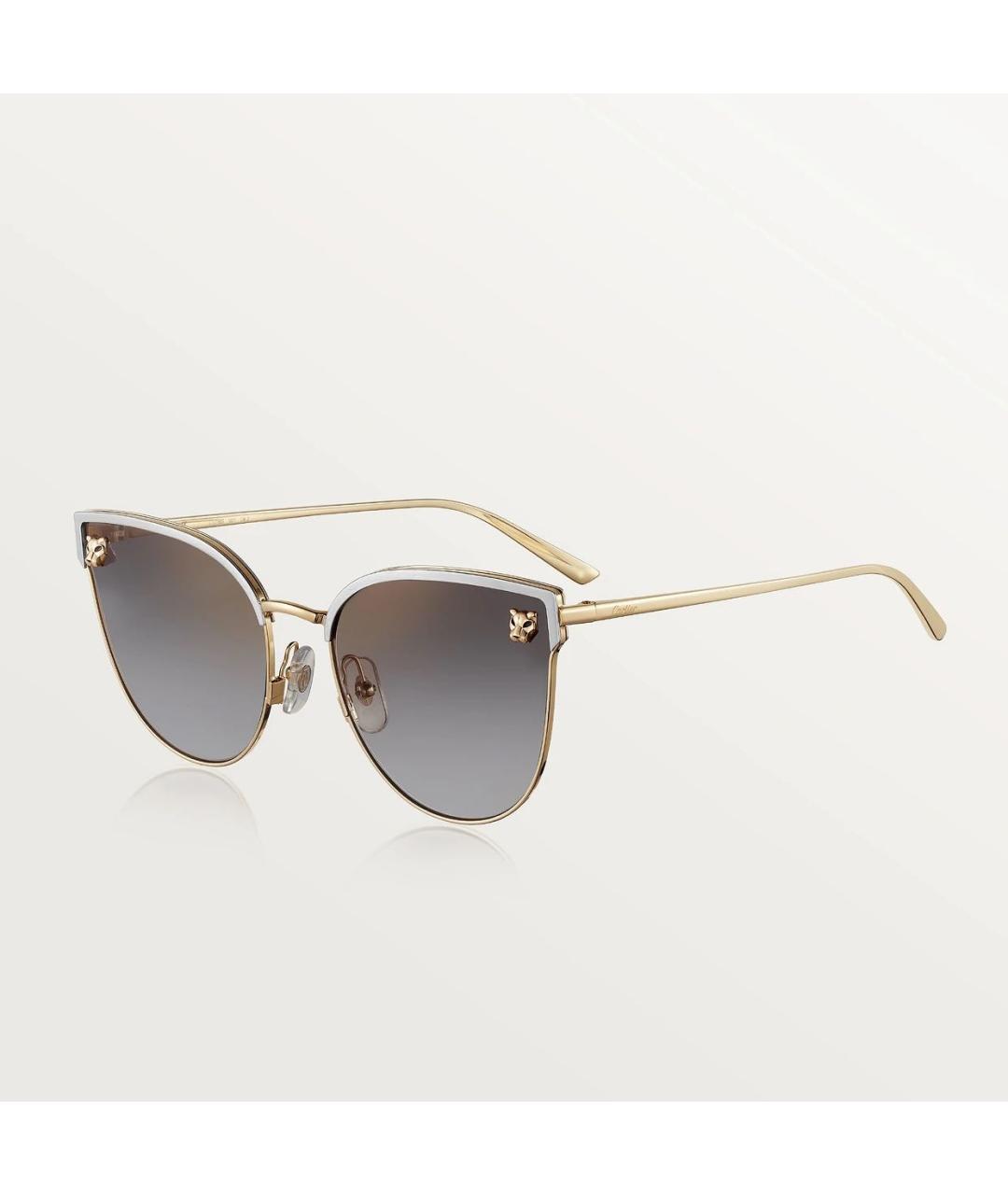CARTIER Золотые металлические солнцезащитные очки, фото 5