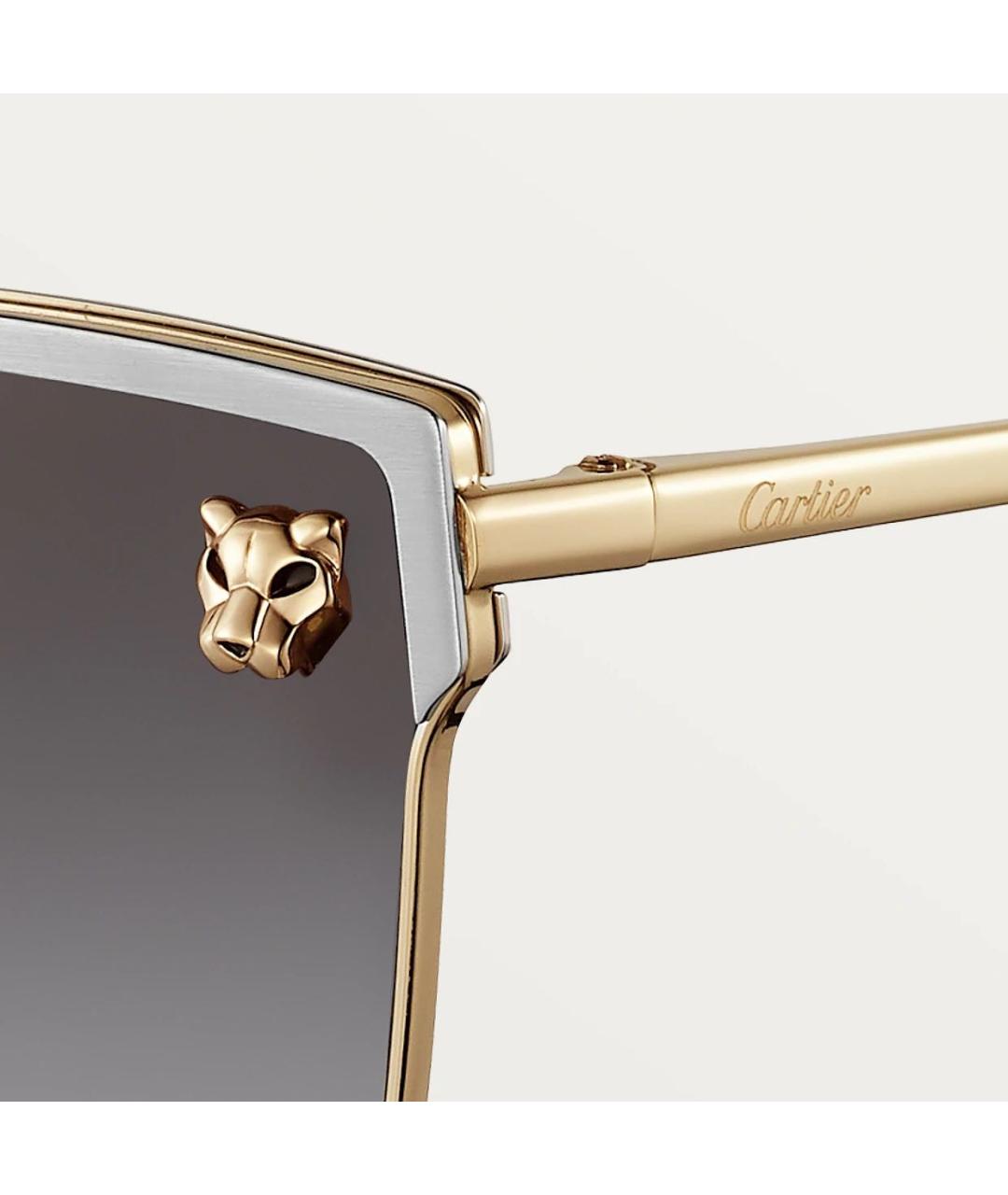 CARTIER Золотые металлические солнцезащитные очки, фото 3