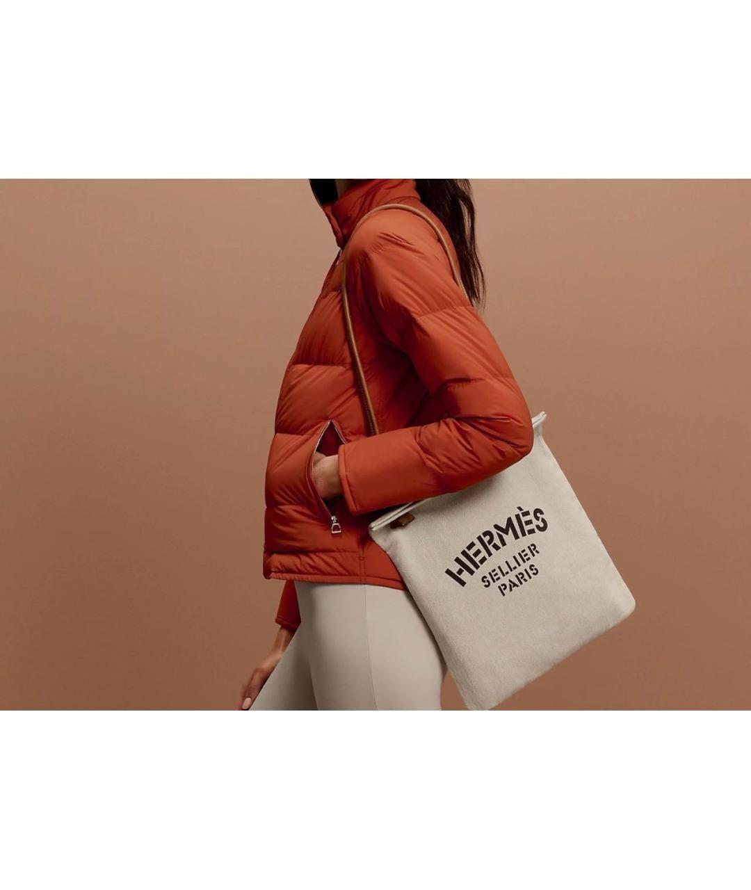 HERMES Бежевая сумка тоут, фото 7