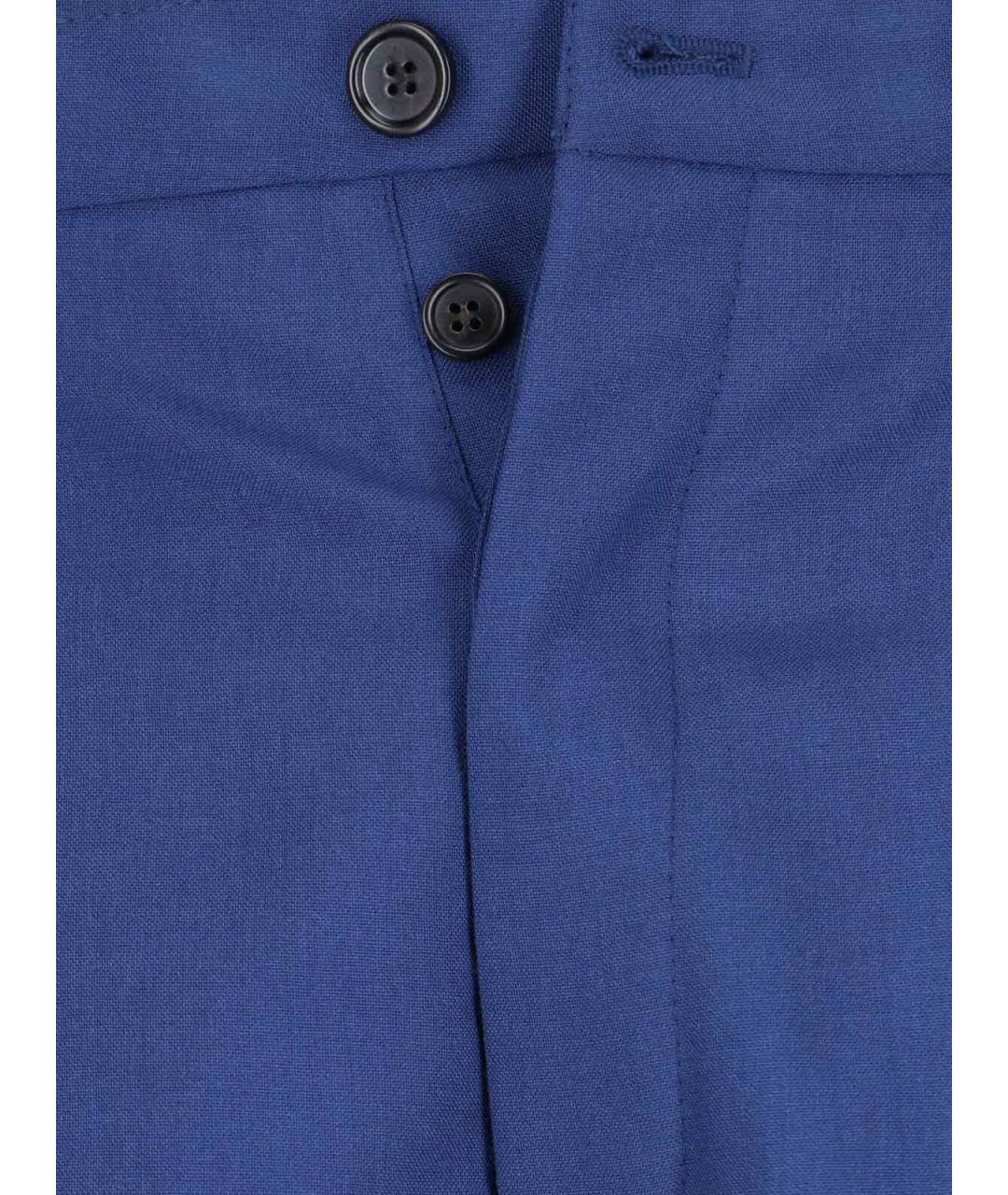 MARNI Синие хлопковые повседневные брюки, фото 4