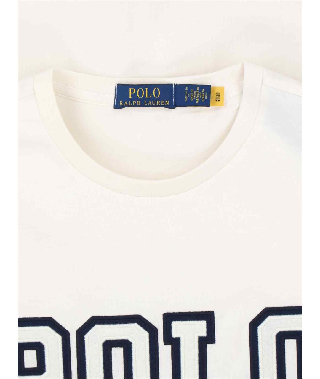 POLO RALPH LAUREN Белая хлопковая футболка, фото 3