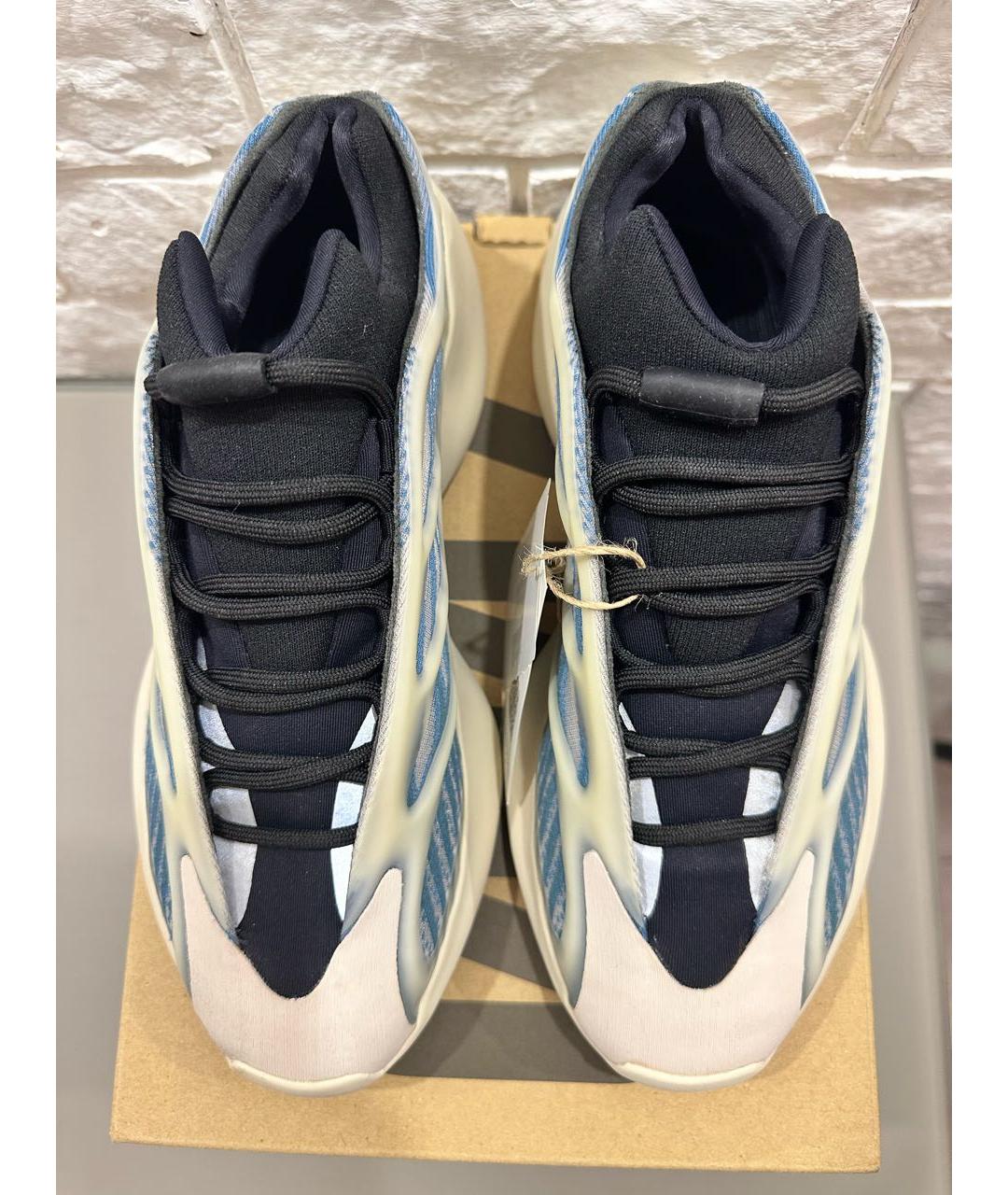 ADIDAS YEEZY Голубые неопреновые низкие кроссовки / кеды, фото 3