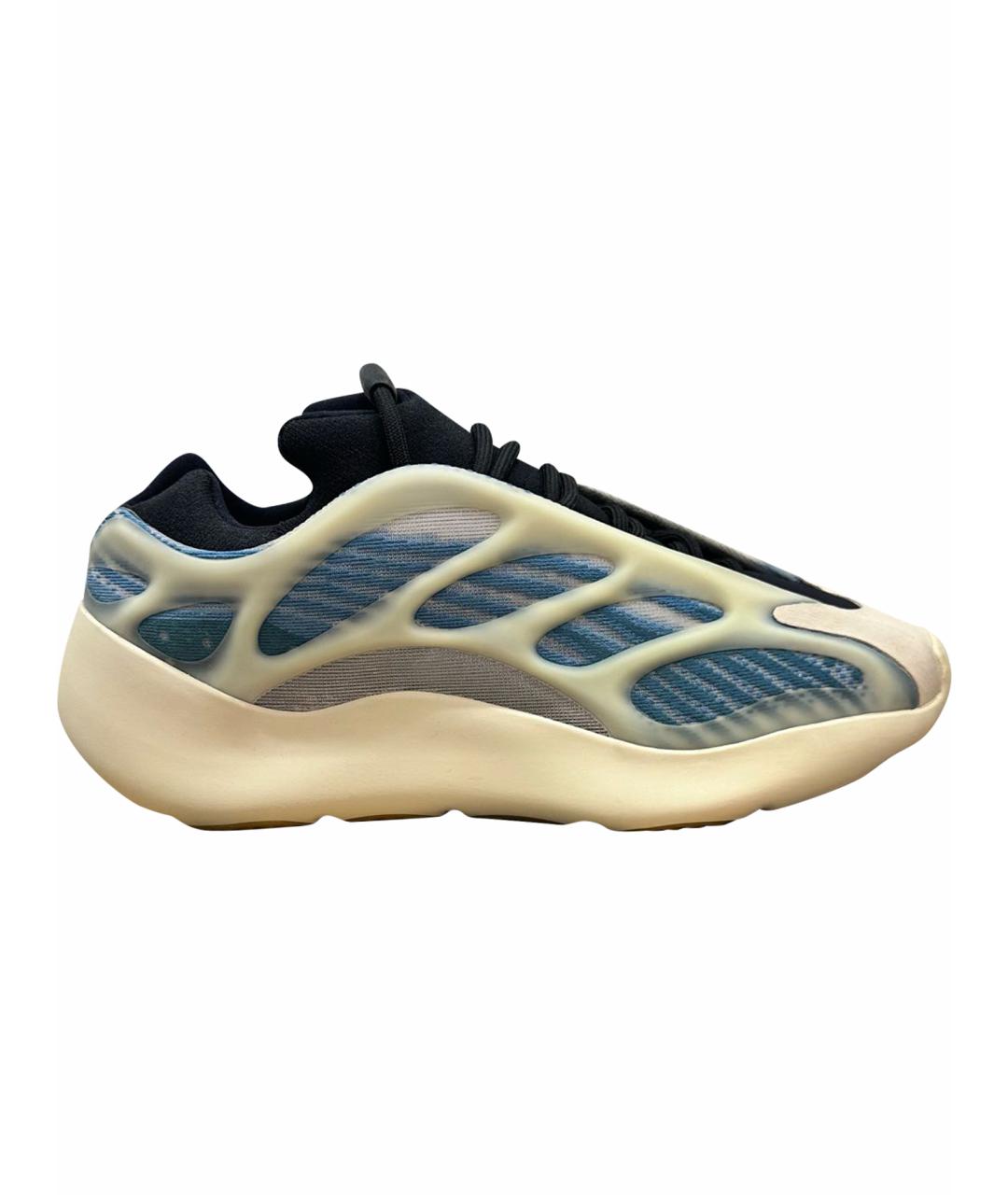 ADIDAS YEEZY Голубые неопреновые низкие кроссовки / кеды, фото 1