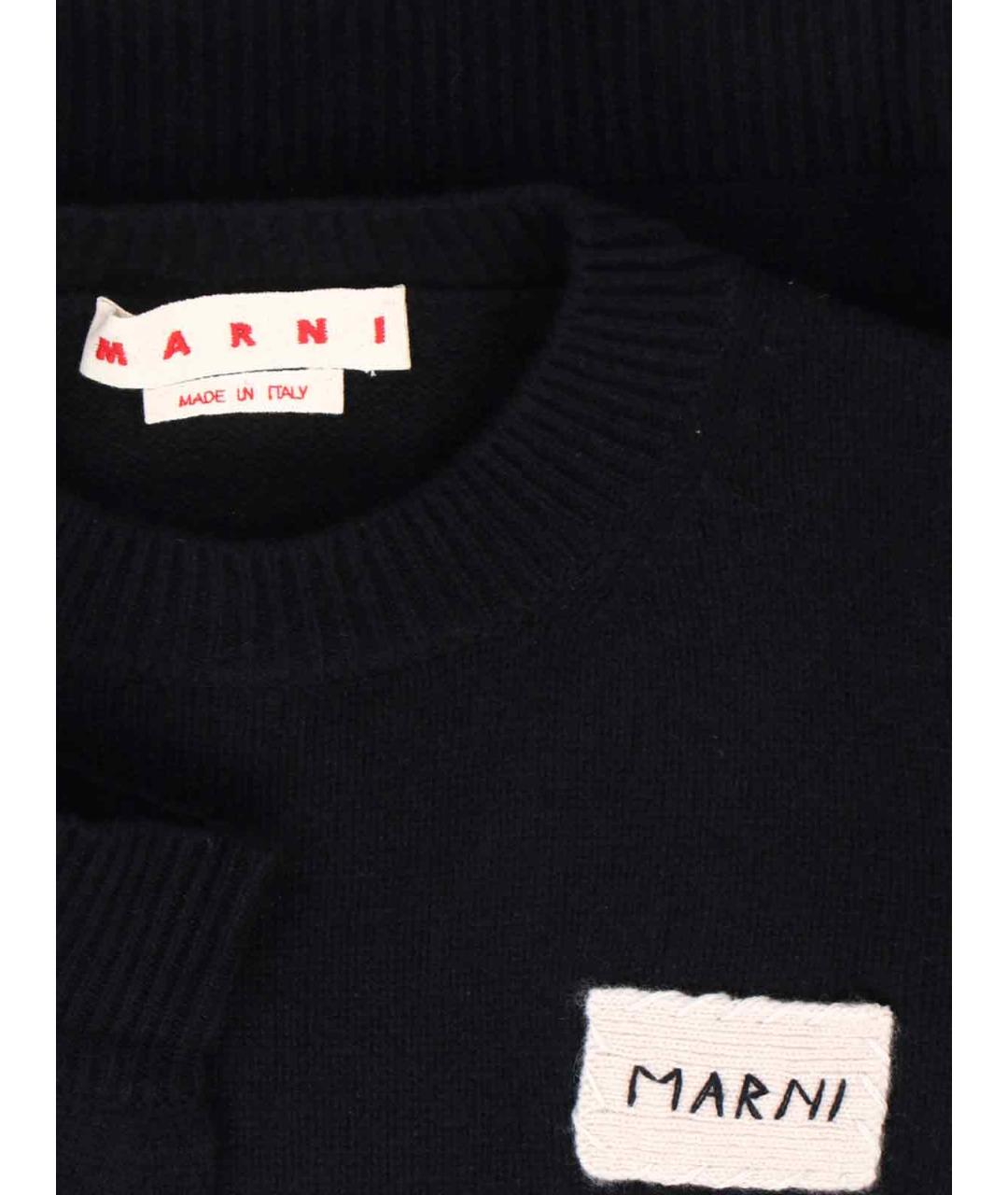 MARNI Черный шерстяной джемпер / свитер, фото 3