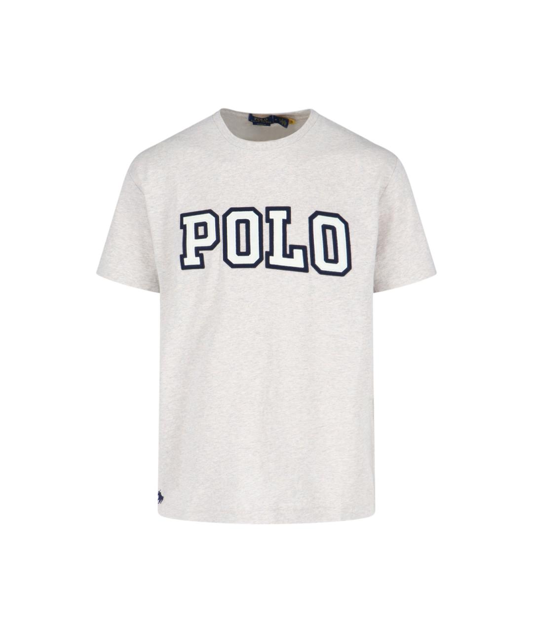 POLO RALPH LAUREN Серая хлопковая футболка, фото 1