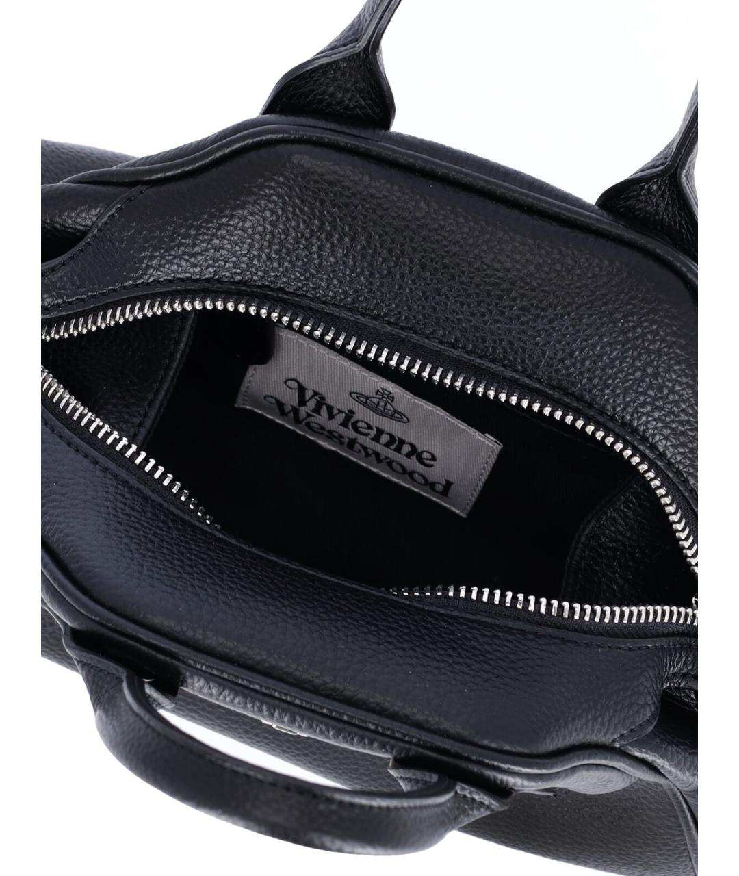 VIVIENNE WESTWOOD Черная сумка тоут из искусственной кожи, фото 4