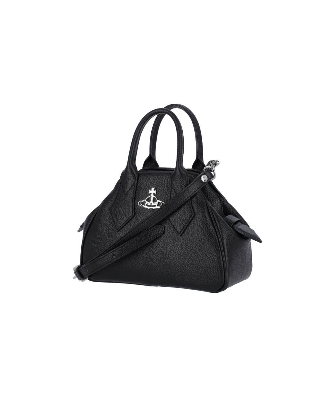 VIVIENNE WESTWOOD Черная сумка тоут из искусственной кожи, фото 2