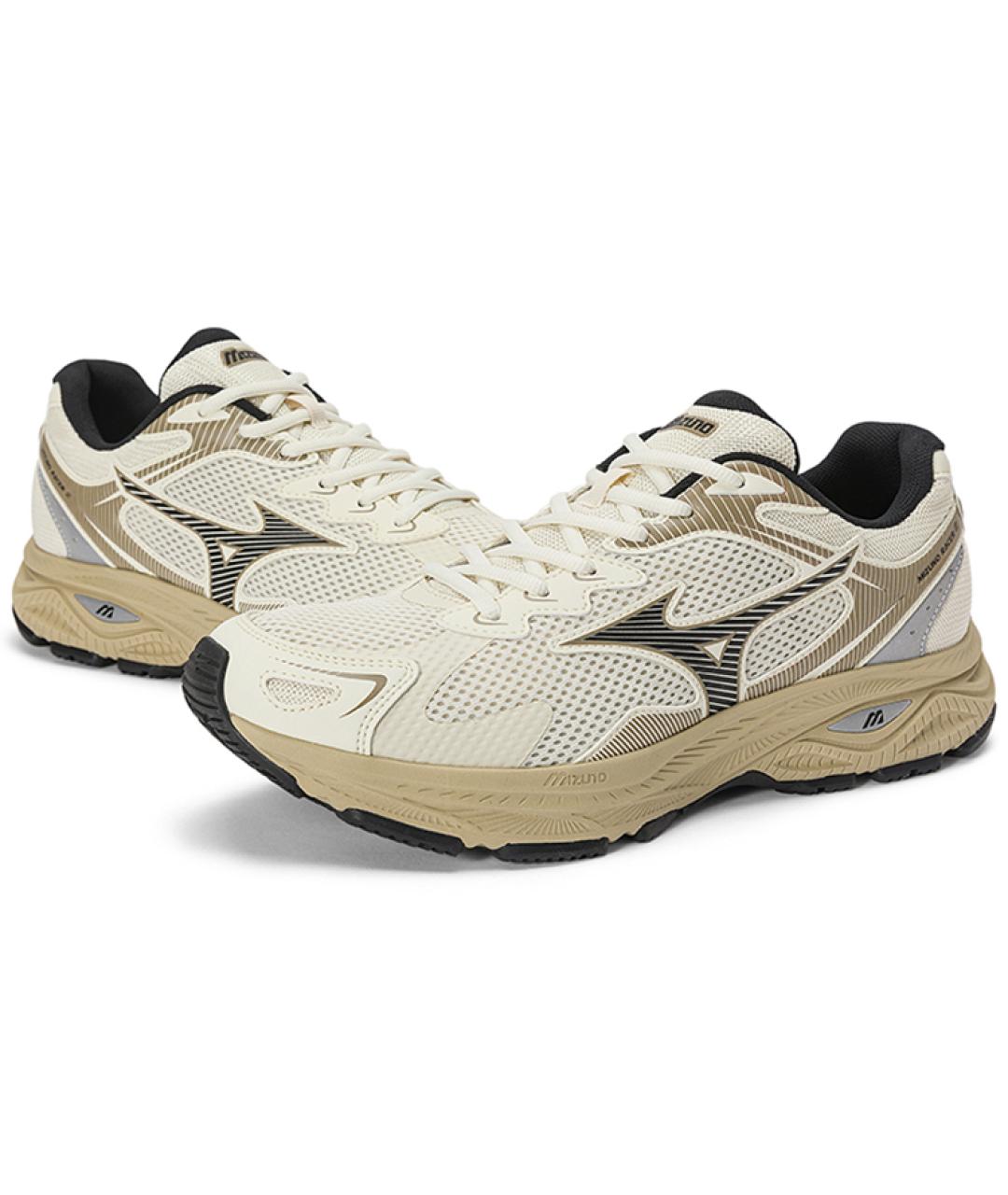 MIZUNO Бежевые кожаные кроссовки, фото 5