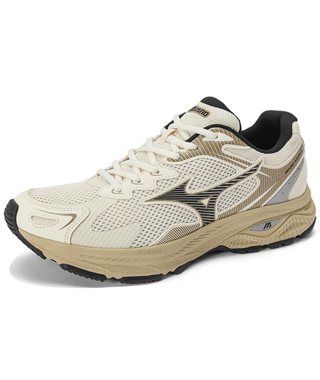 MIZUNO Бежевые кожаные кроссовки, фото 3