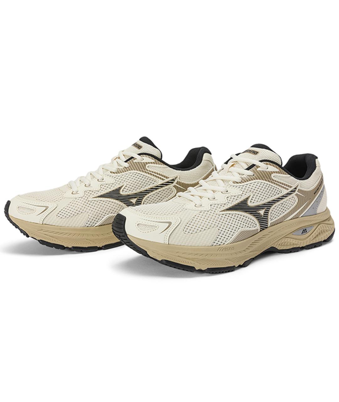 MIZUNO Бежевые кожаные кроссовки, фото 4