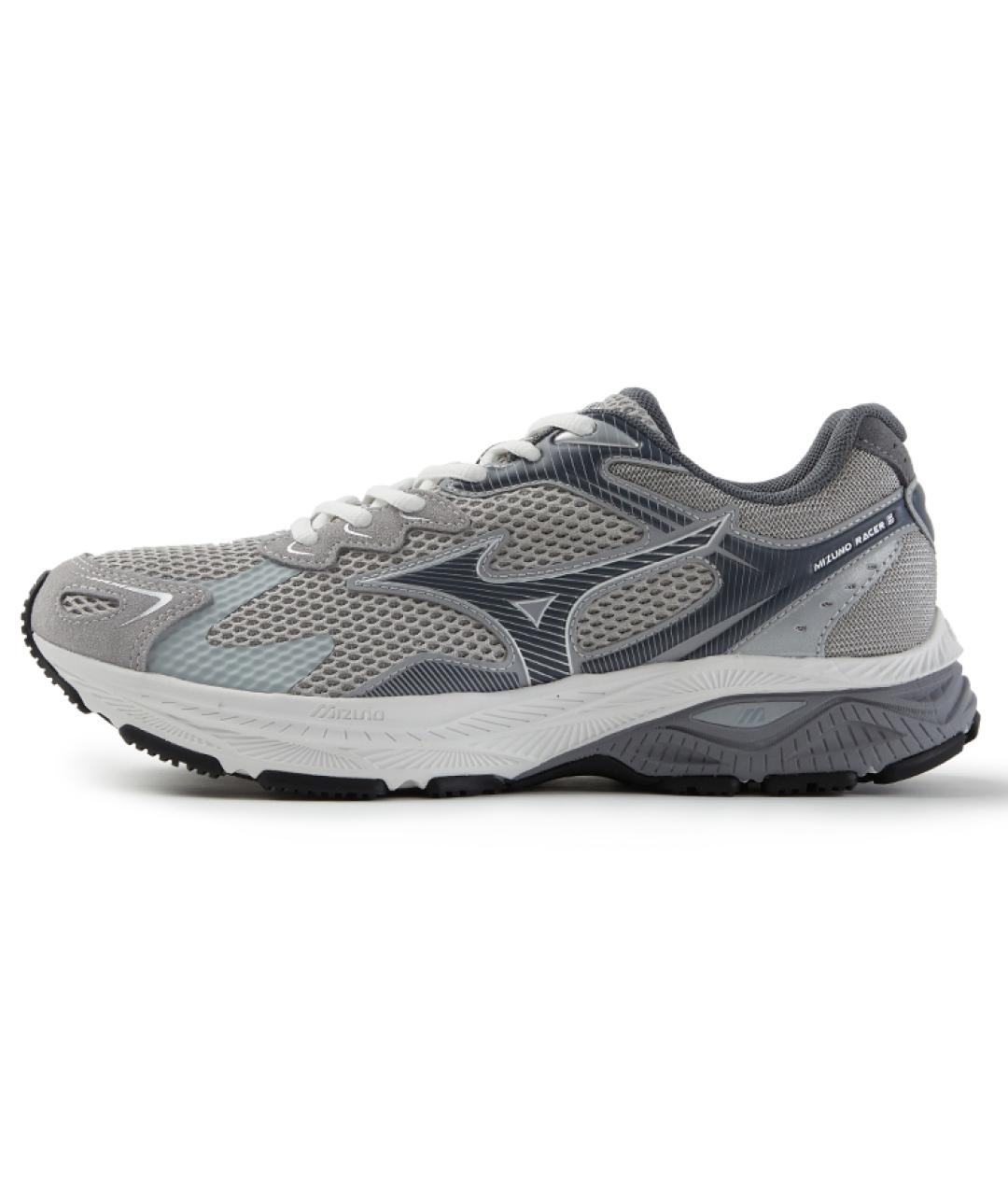 MIZUNO Серебряные кожаные кроссовки, фото 7