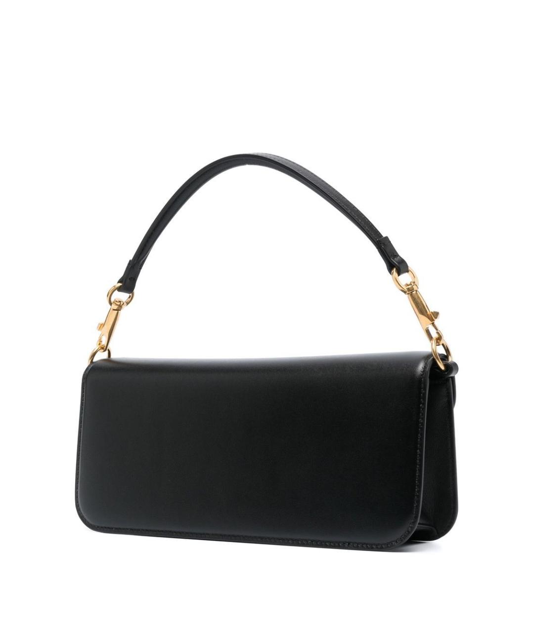 VALENTINO Черная кожаная сумка через плечо, фото 5
