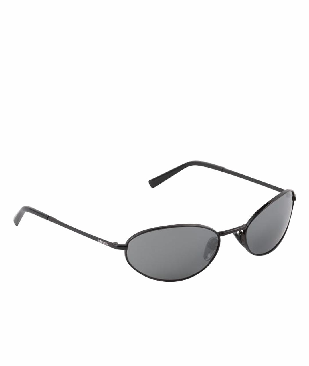 PRADA Черные металлические солнцезащитные очки, фото 1