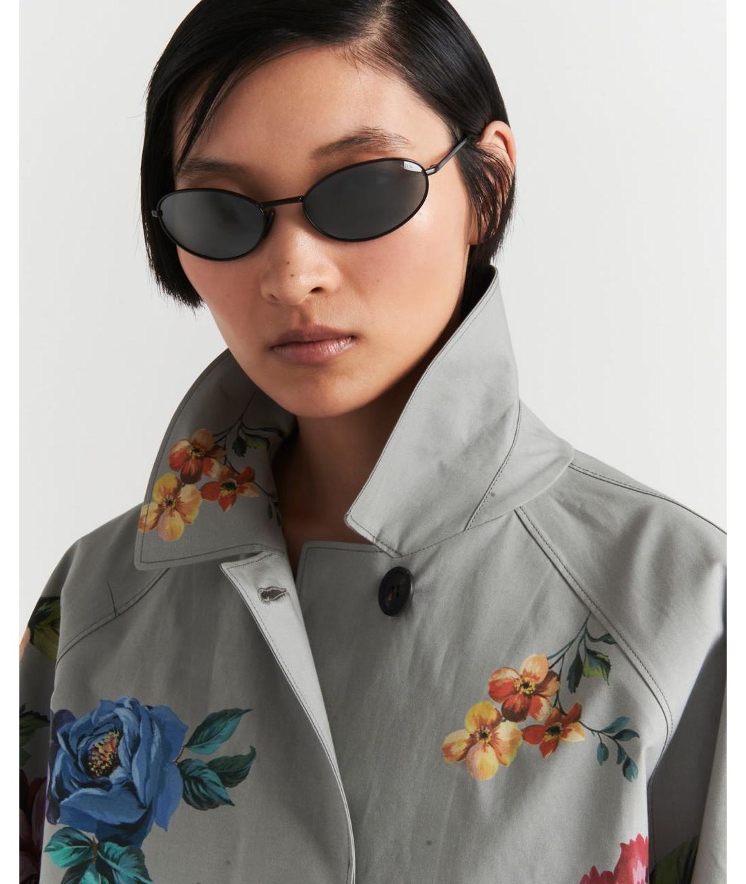 PRADA Черные металлические солнцезащитные очки, фото 4