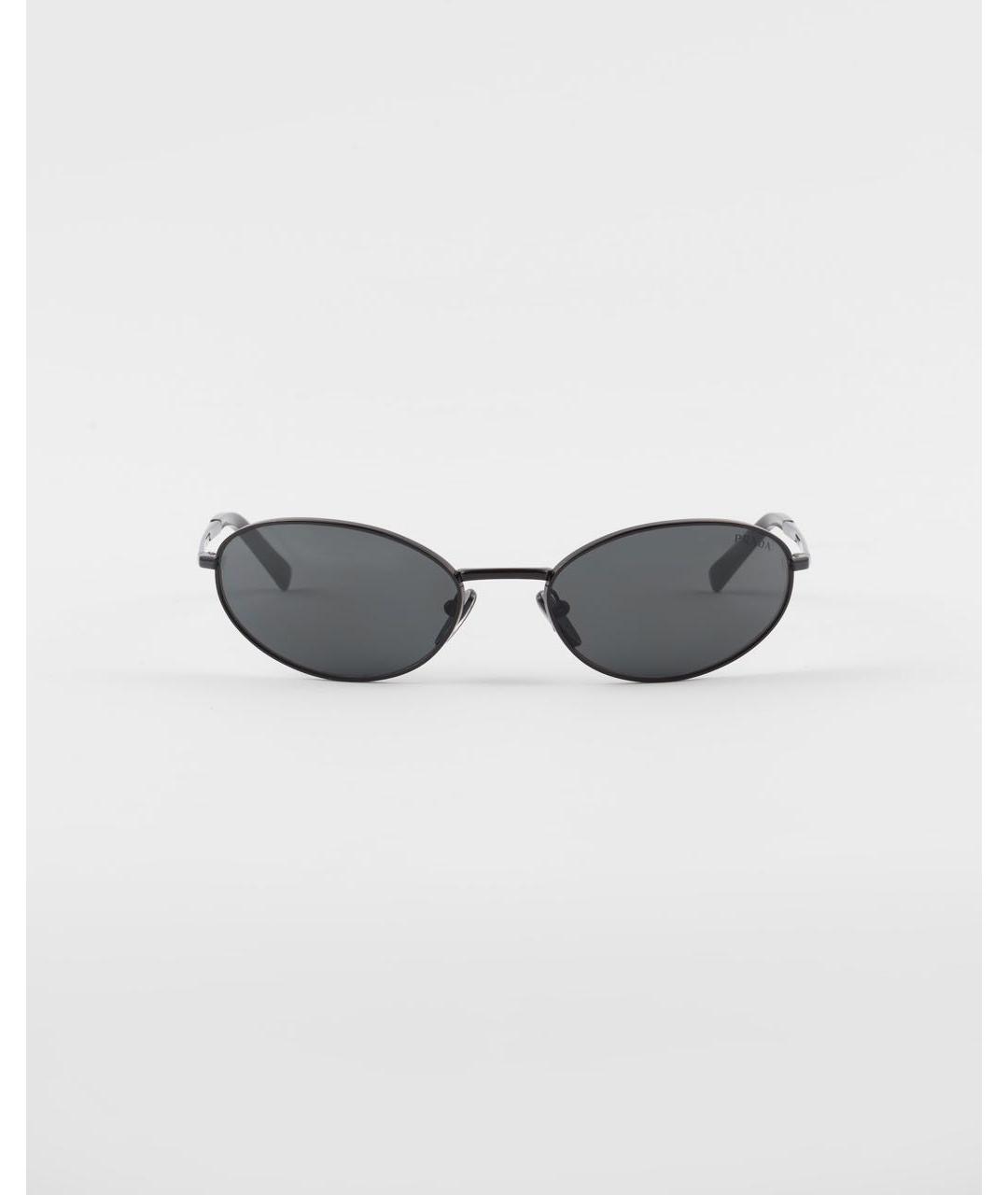 PRADA Черные металлические солнцезащитные очки, фото 3