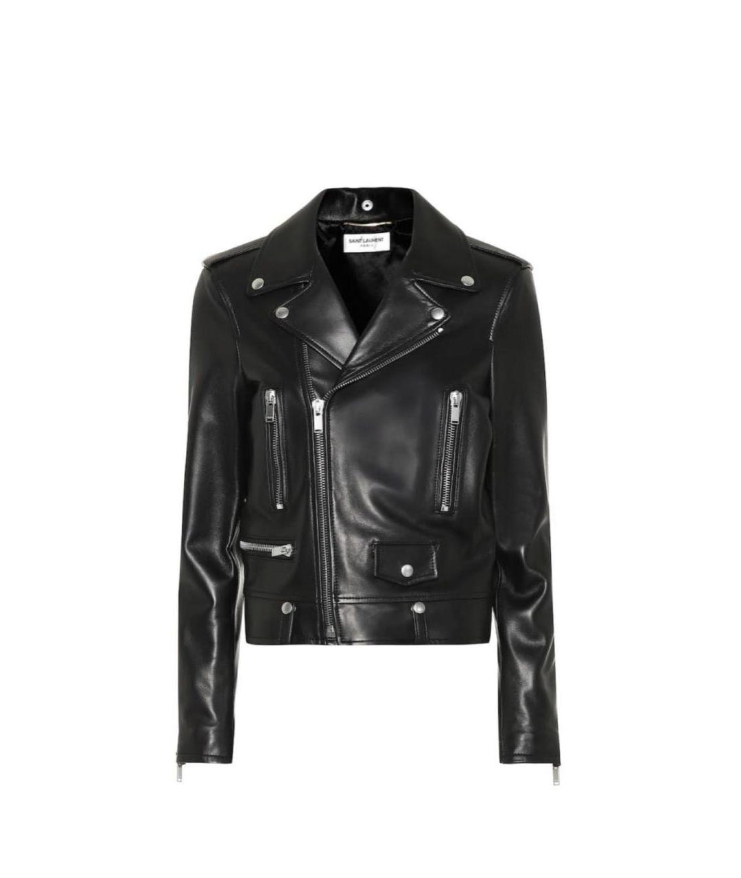 SAINT LAURENT Черная кожаная куртка, фото 1