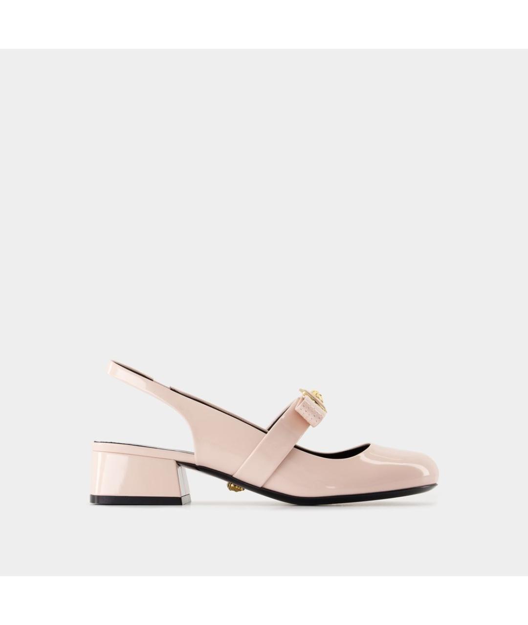 VERSACE Розовые туфли из лакированной кожи, фото 4