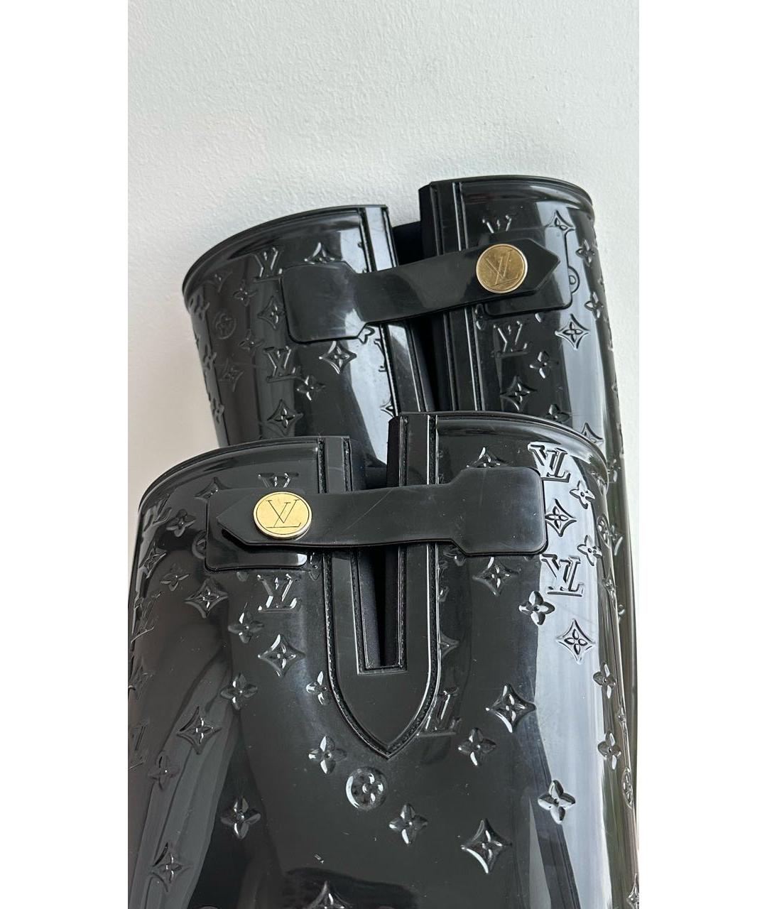 LOUIS VUITTON Черные резиновые сапоги, фото 7
