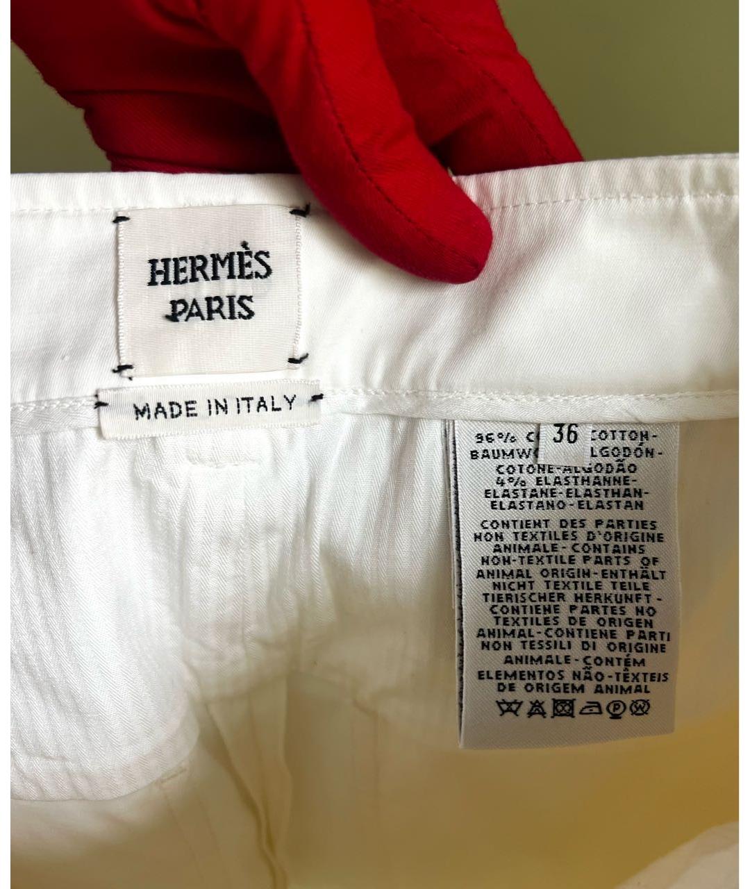 HERMES Белые шорты, фото 8