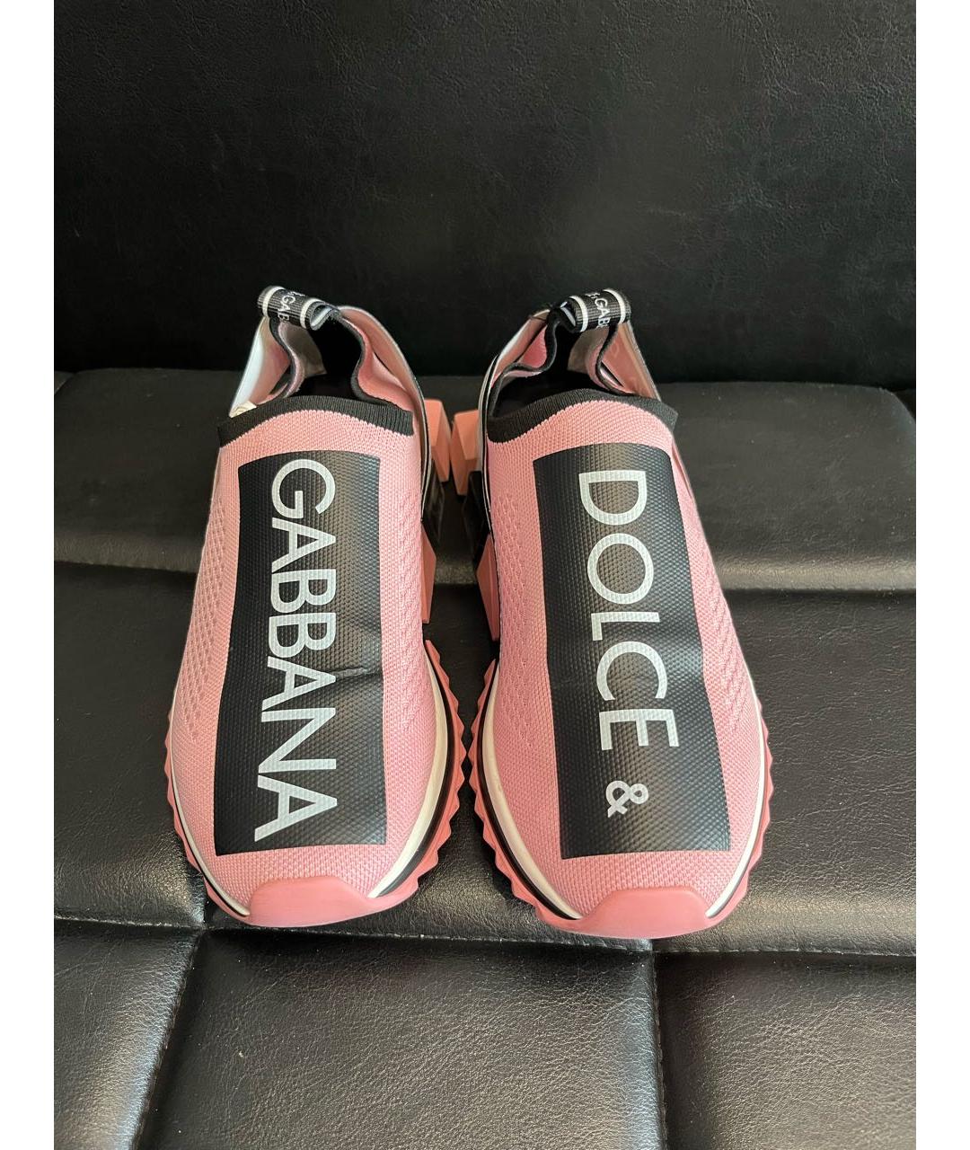 DOLCE&GABBANA Розовые кроссовки, фото 5