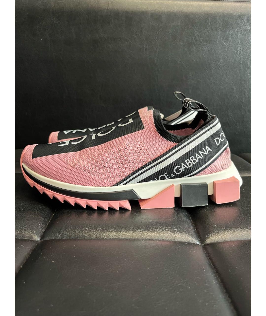 DOLCE&GABBANA Розовые кроссовки, фото 9