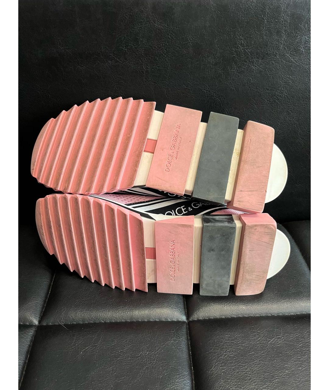 DOLCE&GABBANA Розовые кроссовки, фото 6