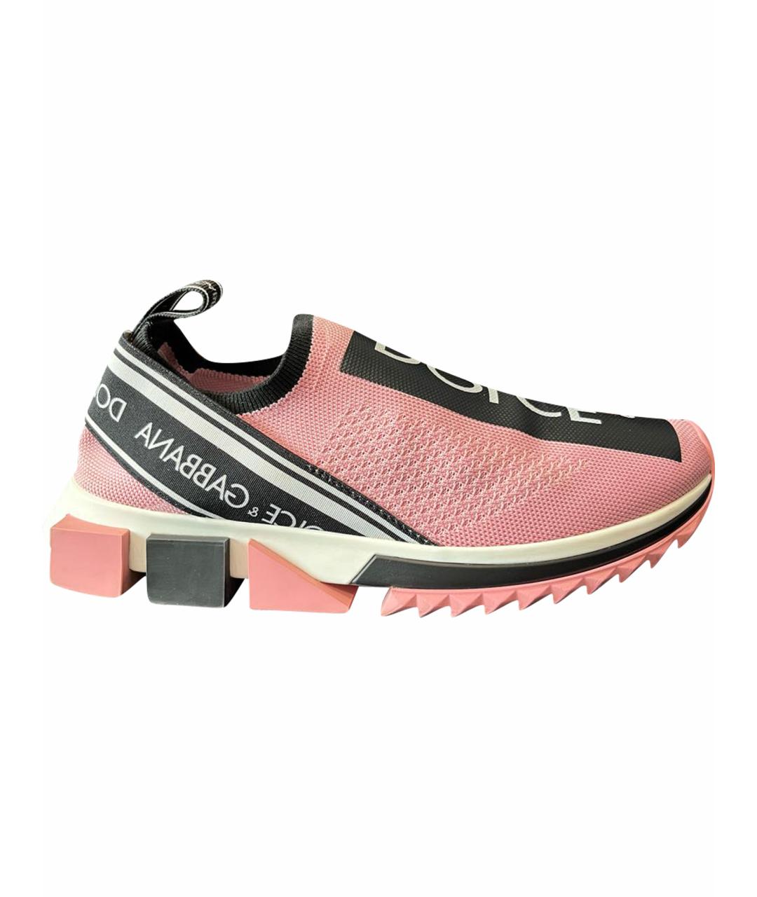 DOLCE&GABBANA Розовые кроссовки, фото 1