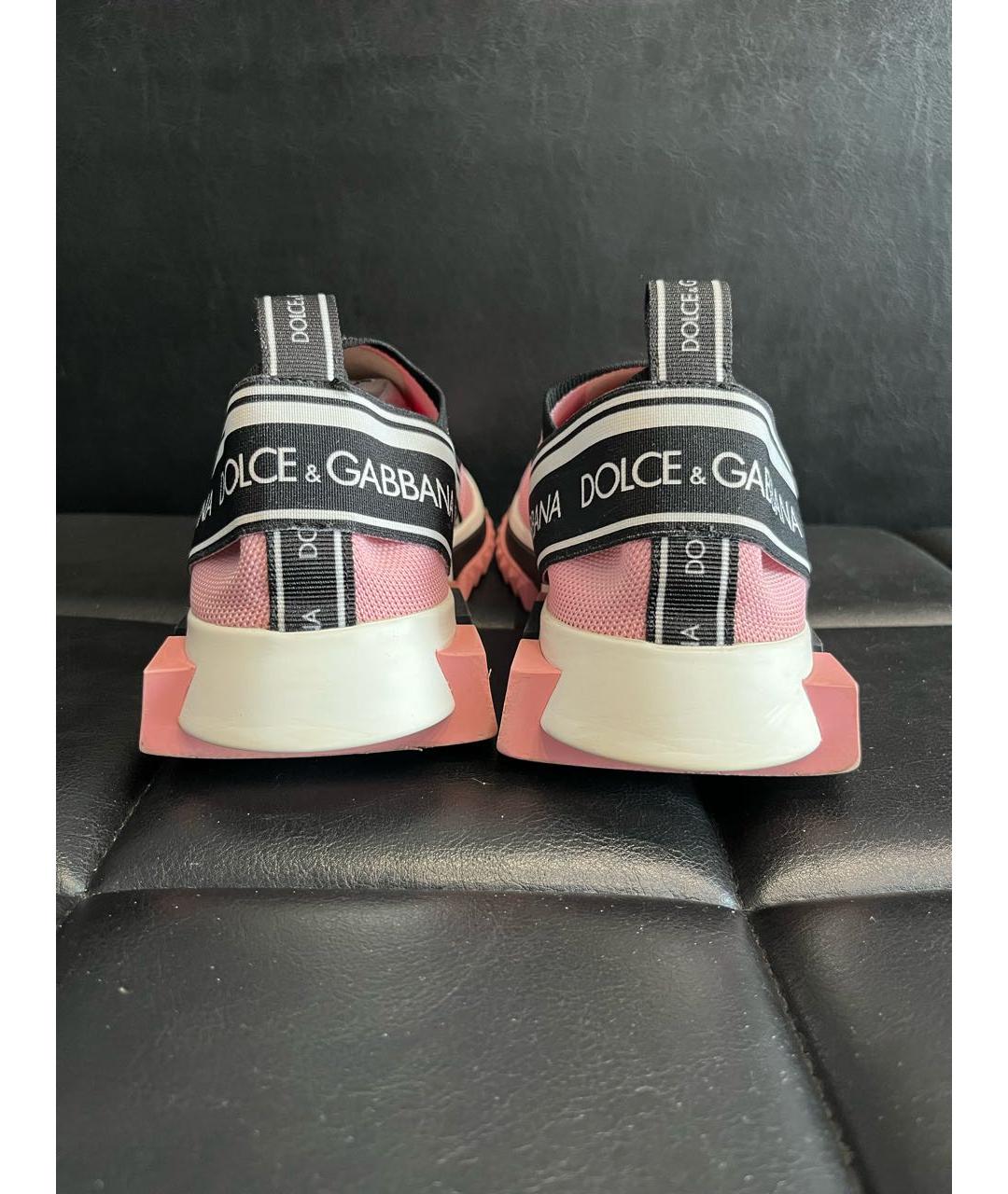 DOLCE&GABBANA Розовые кроссовки, фото 3