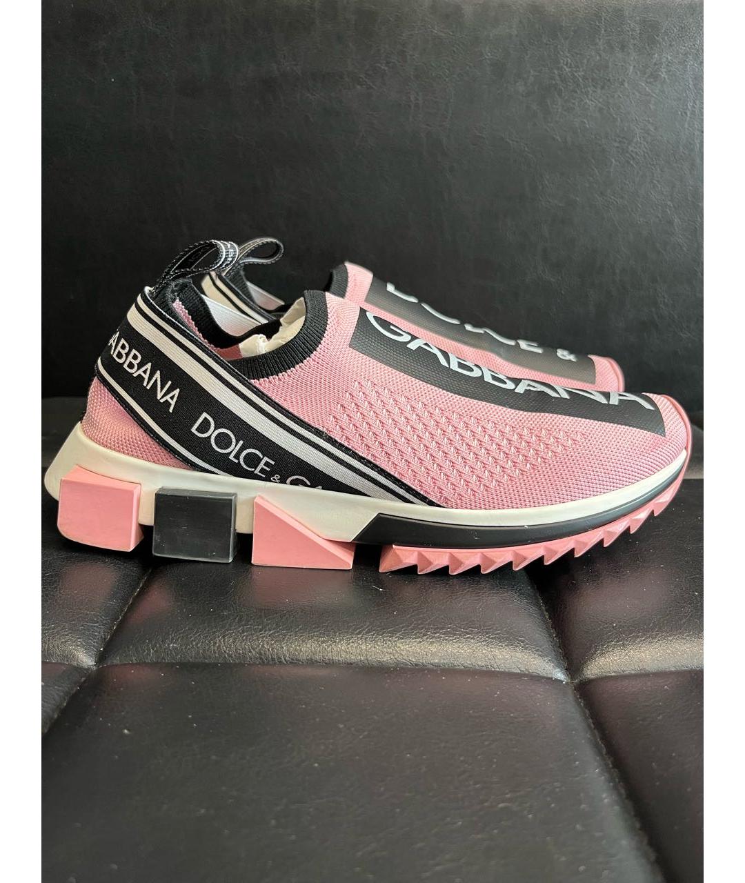 DOLCE&GABBANA Розовые кроссовки, фото 4