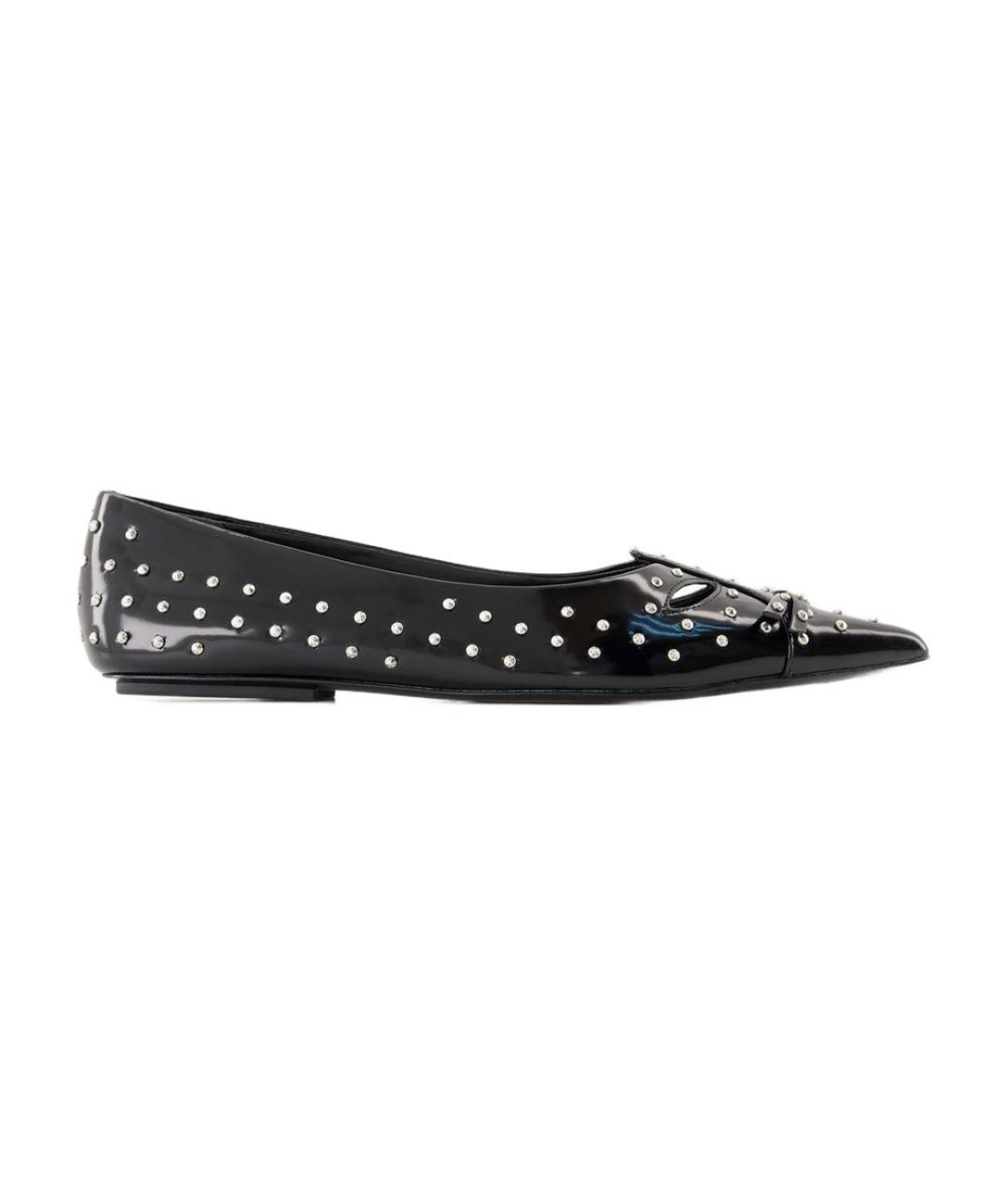 MARC JACOBS Черные кожаные балетки, фото 1