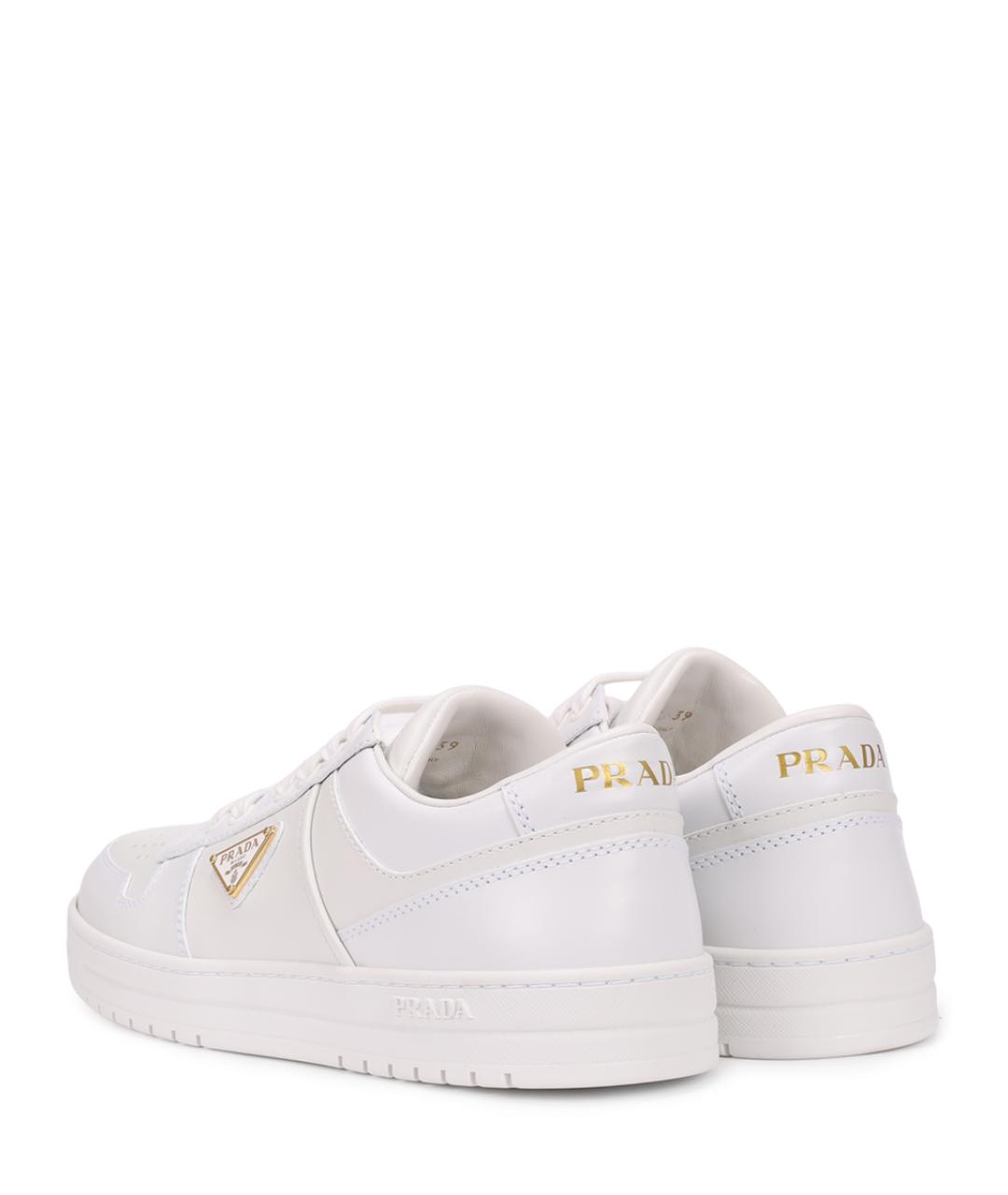 PRADA Белые кожаные кеды, фото 4