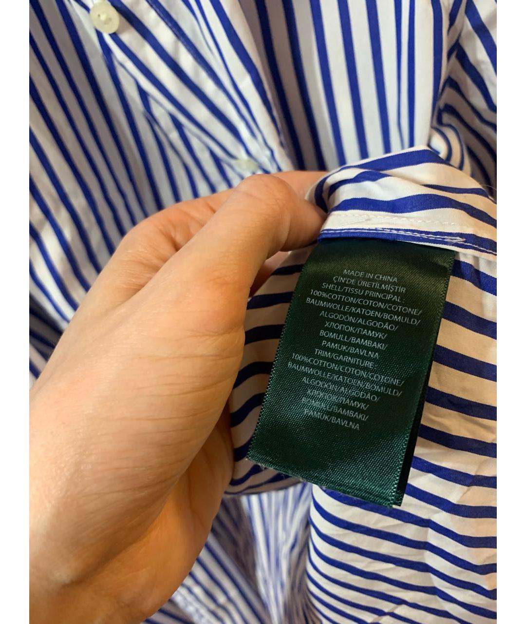 RALPH LAUREN Белая хлопковая рубашка, фото 4