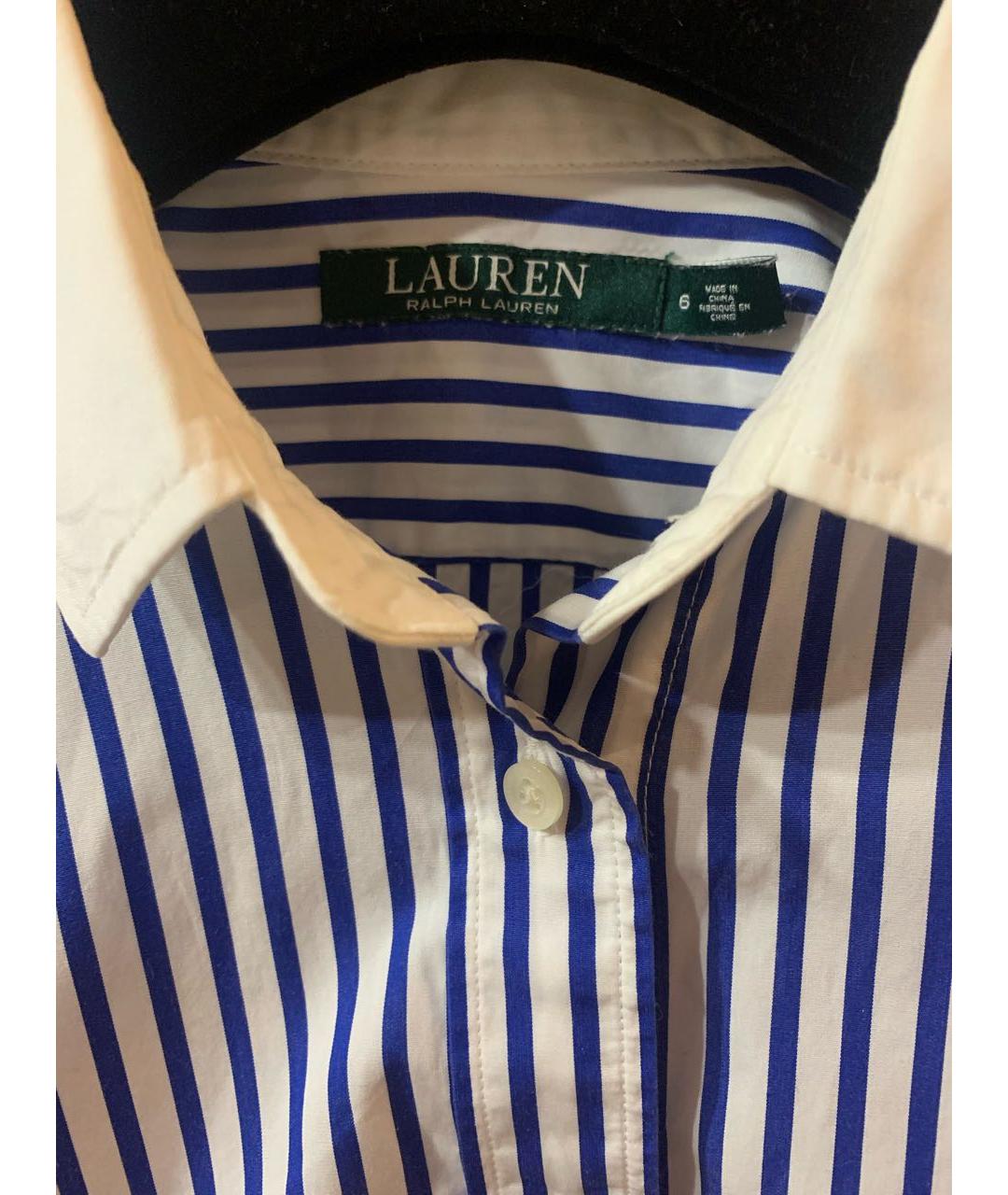 RALPH LAUREN Белая хлопковая рубашка, фото 2