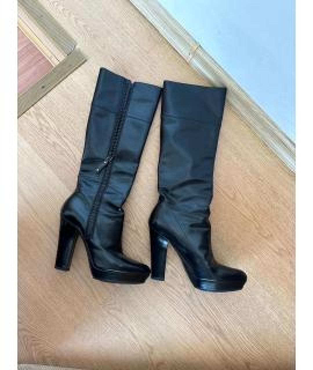 GUCCI Черные кожаные сапоги, фото 9