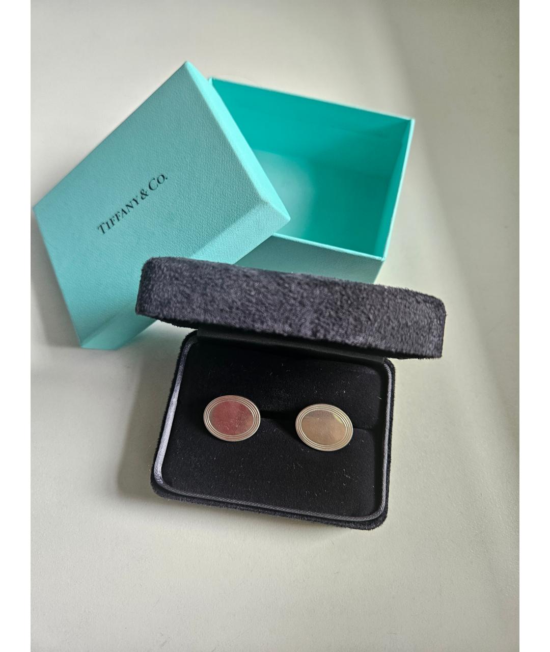 TIFFANY&CO Серебряные серебряные запонки, фото 2
