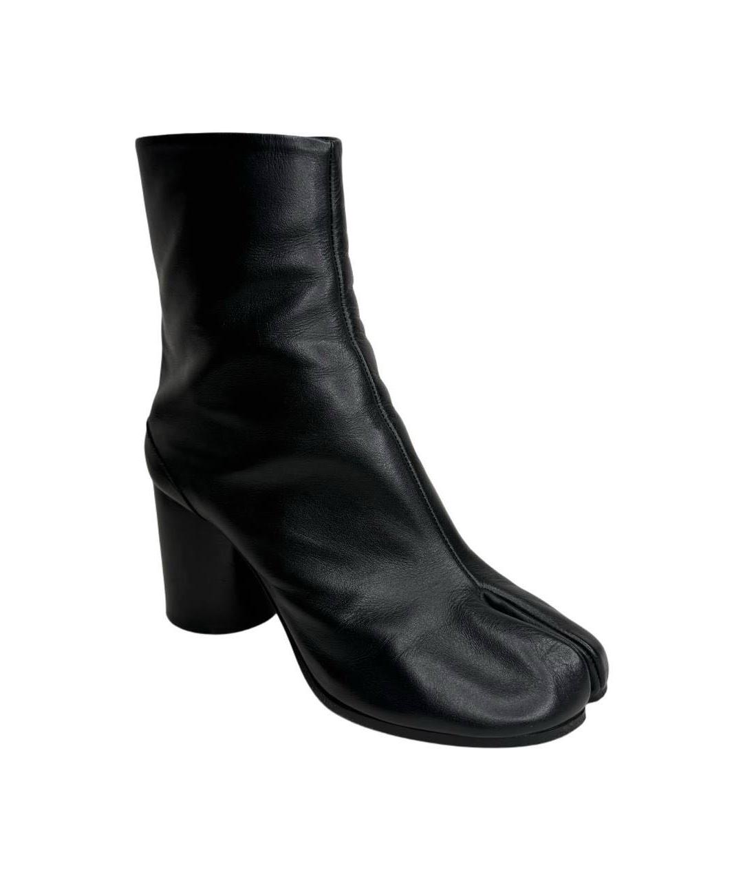 MAISON MARGIELA Черные кожаные ботильоны, фото 9