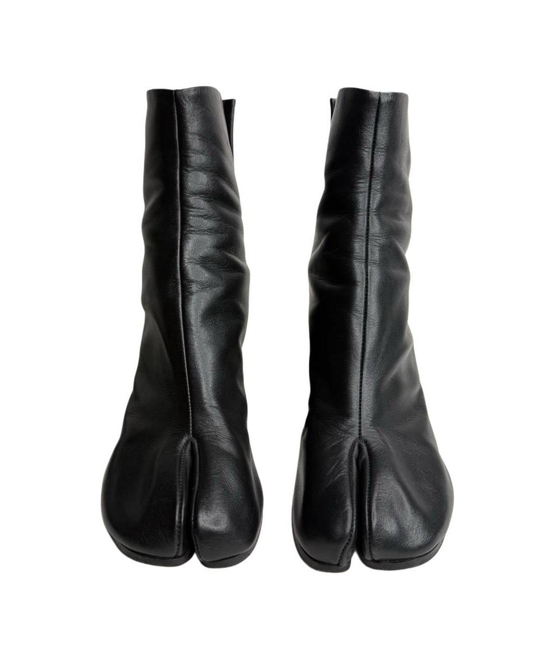 MAISON MARGIELA Черные кожаные ботильоны, фото 3