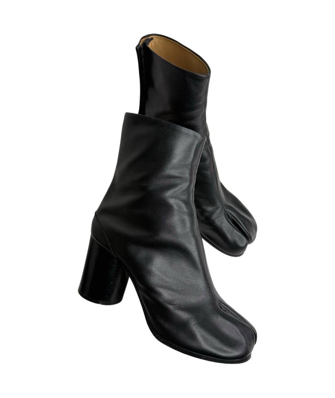 MAISON MARGIELA Черные кожаные ботильоны, фото 2