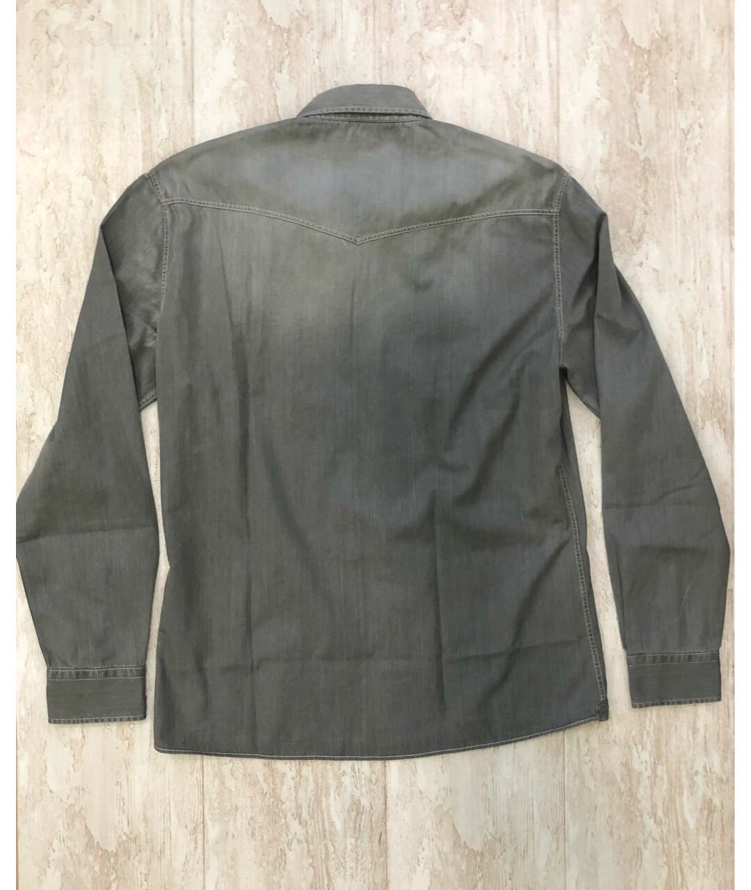 BRUNELLO CUCINELLI Серая хлопковая кэжуал рубашка, фото 2