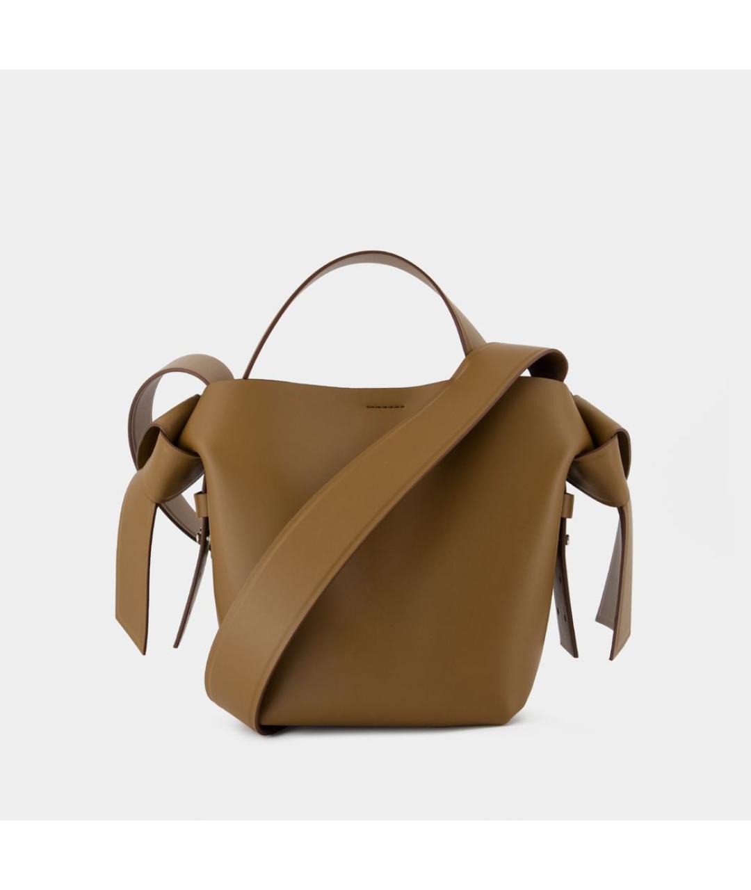 ACNE STUDIOS Хаки кожаная сумка тоут, фото 3