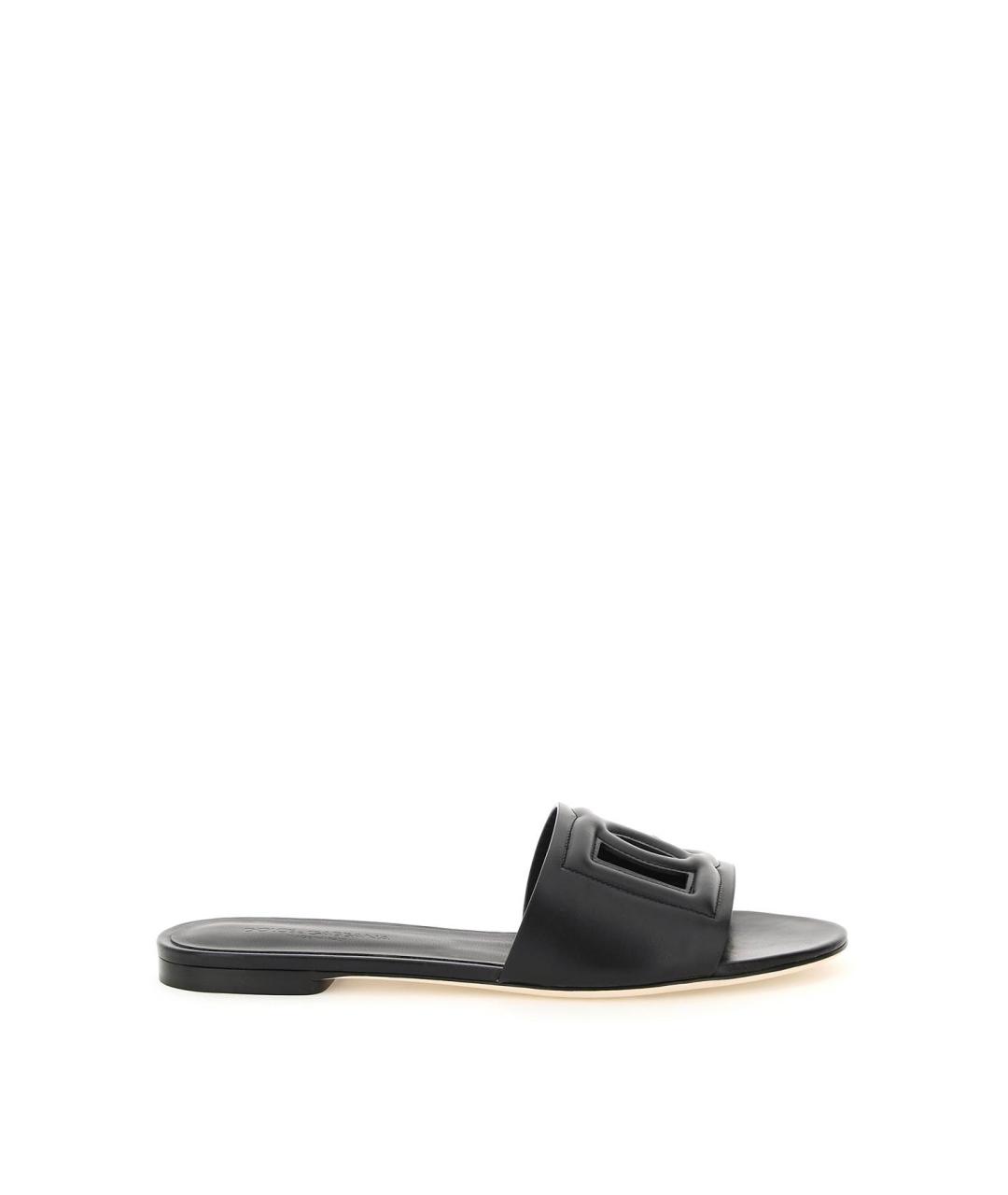 DOLCE&GABBANA Черные шлепанцы, фото 1