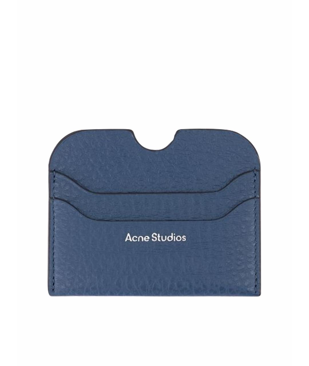 ACNE STUDIOS Синий кожаный кардхолдер, фото 1