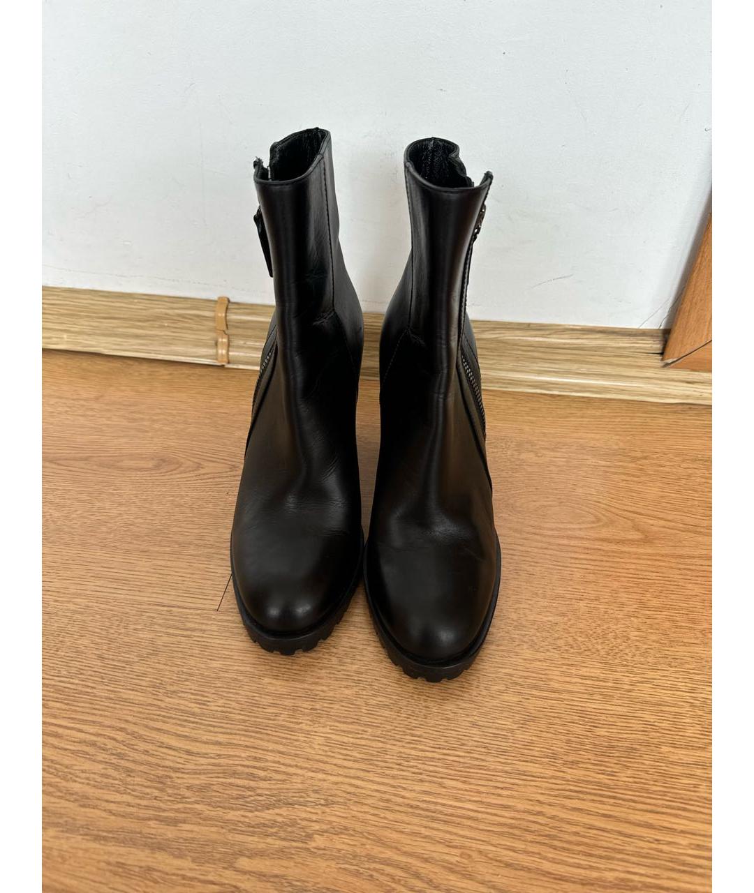 GIANVITO ROSSI Черные кожаные ботильоны, фото 2