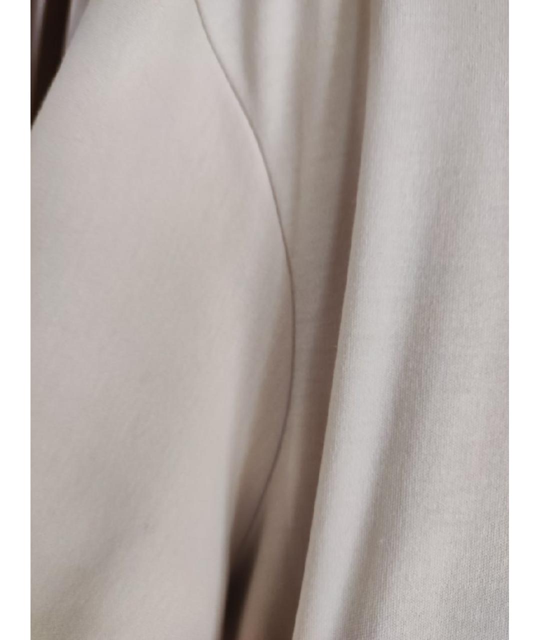 JIL SANDER Бежевое хлопковое повседневное платье, фото 5