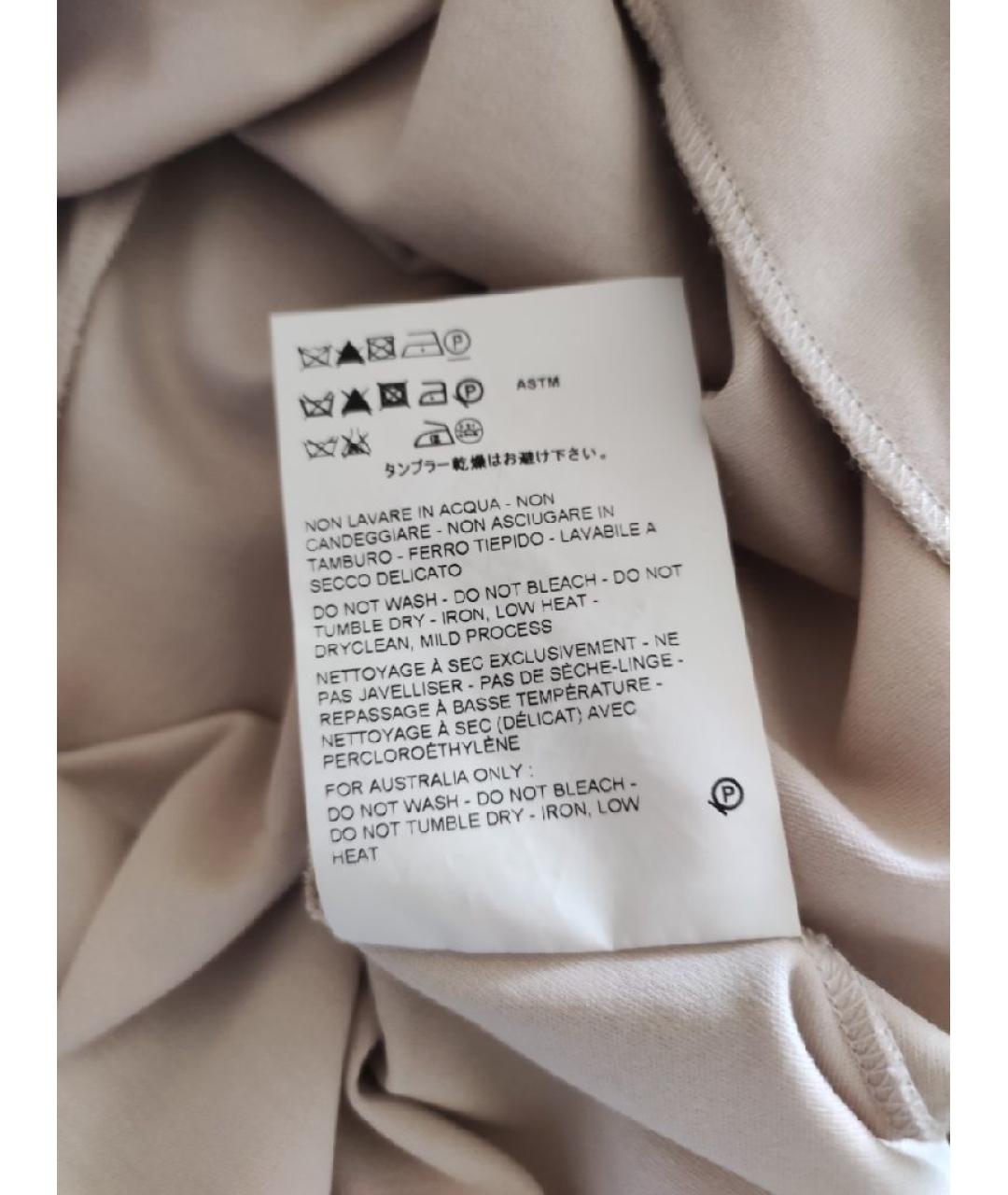 JIL SANDER Бежевое хлопковое повседневное платье, фото 8